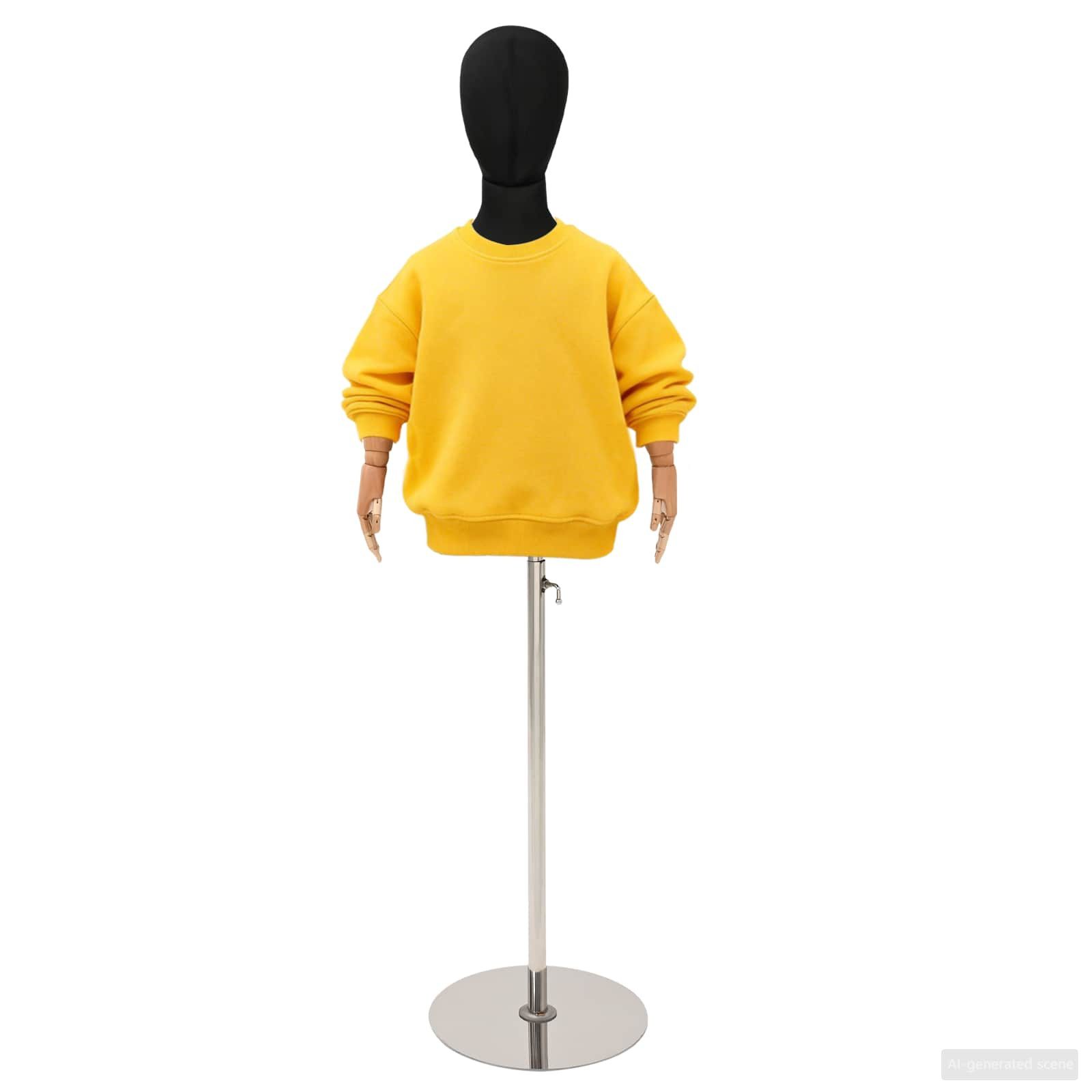 vidaXL Kunsthaarperücke Verstellbares 120-150 cm Mannequin mit Basis Unisex PP Schwarz