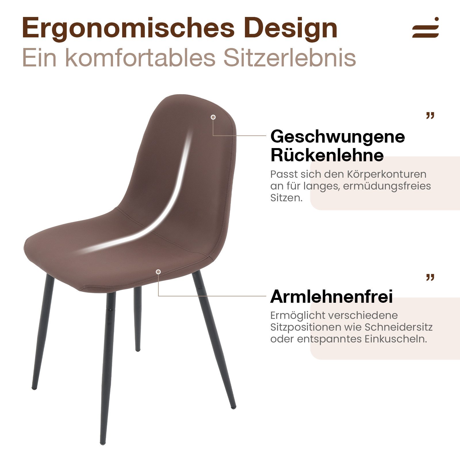 JOIVI Essgruppe 5-Teiliges Esstisch Set mit 4 Stühle, (Esszimmer Set mit Esstisch und 4 Essstühle, Essgruppe für Esszimmer, Küche, Wohnzimmer), 2 Packet