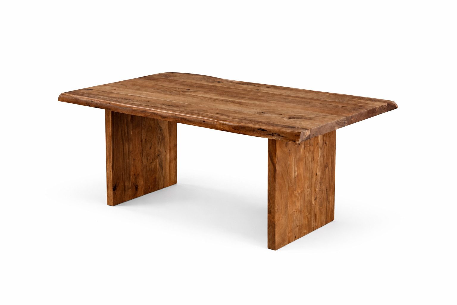 Sitheim-Europe Esstisch Esstisch Massivholz Akazie Baumkante Natur 5cm Platte