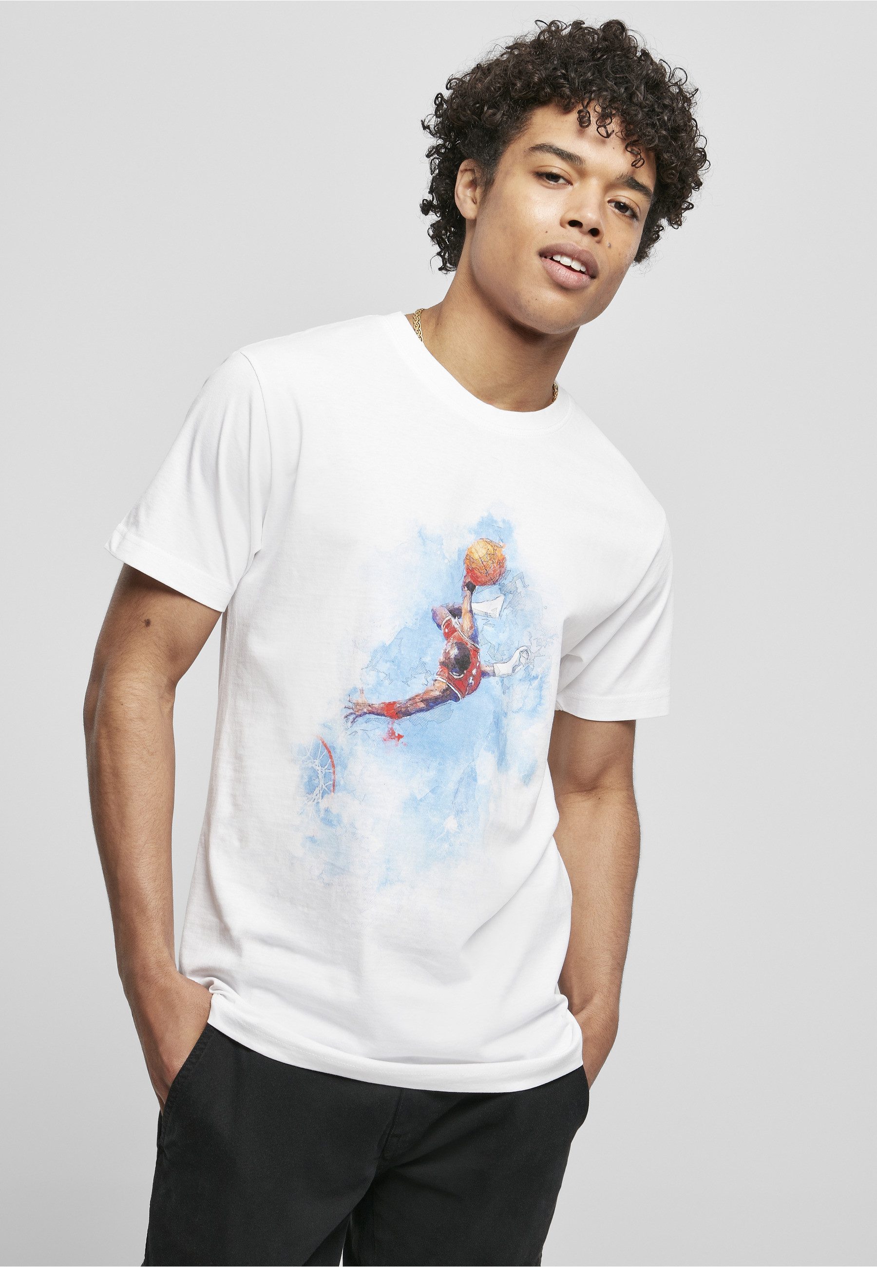 MisterTee T-Shirt MisterTee Herren Basketball Clouds (1-tlg)