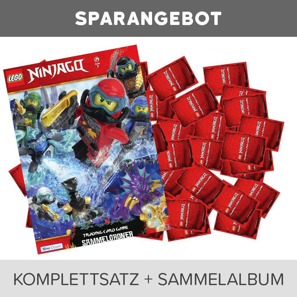 Blue Ocean Sammelkarte LEGO Ninjago - Serie 7 Cards - Komplettsatz(256 Karten) + Sammelmappe