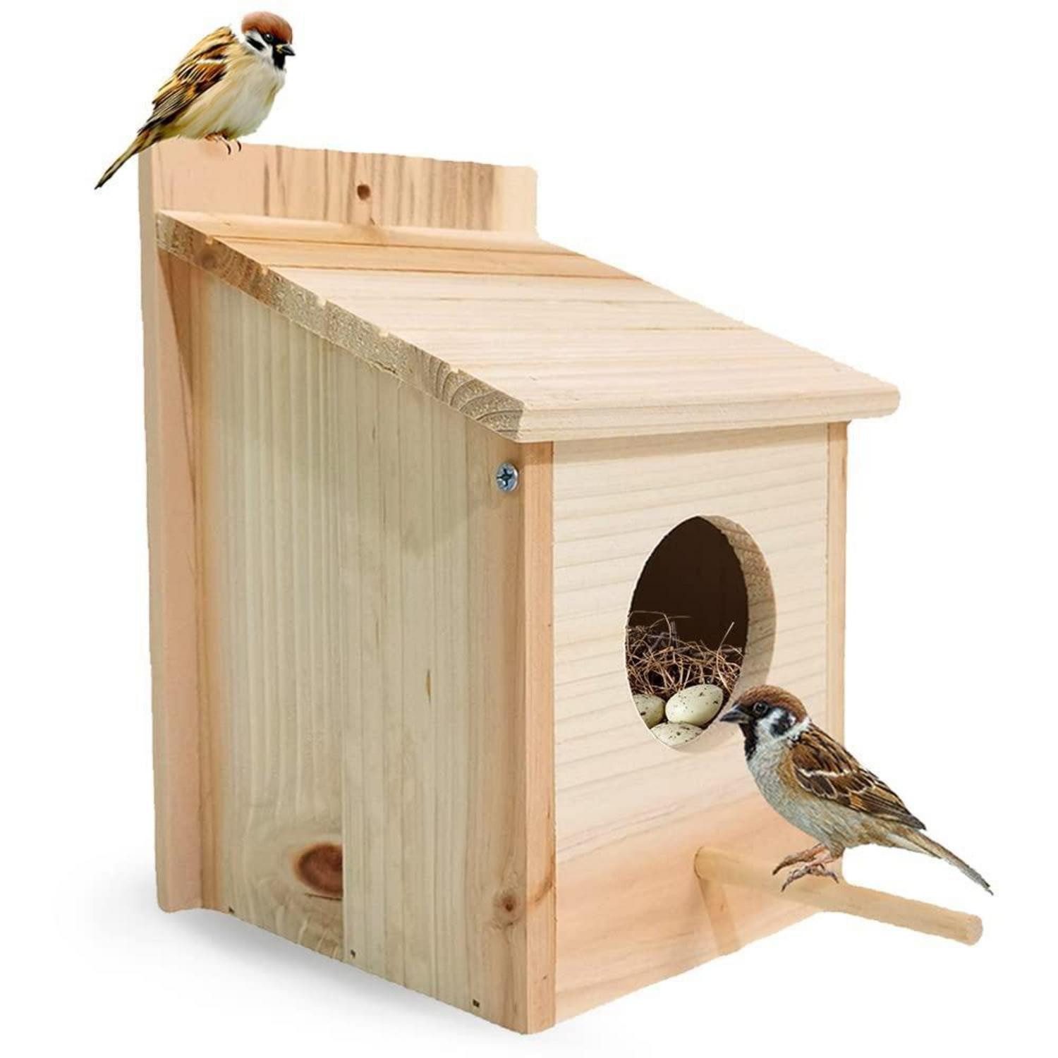LuxusKollektion Vogelhaus Vogelhaus Holz Nistkasten 60mm Einflugloch