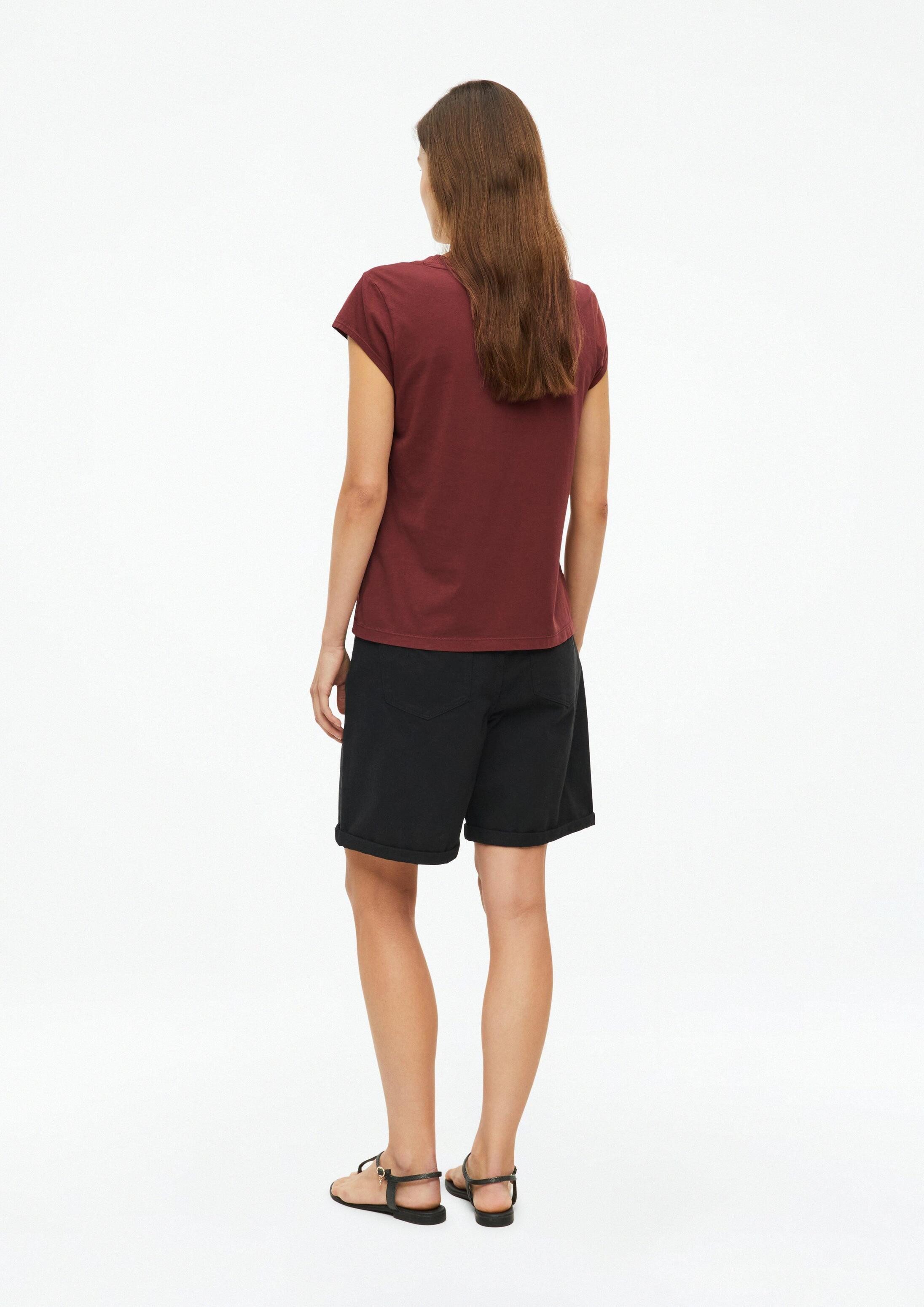 s.Oliver Kurzarmshirt T-Shirt Baumwollshirt mit Rundhalsauschnitt und Garment Dye