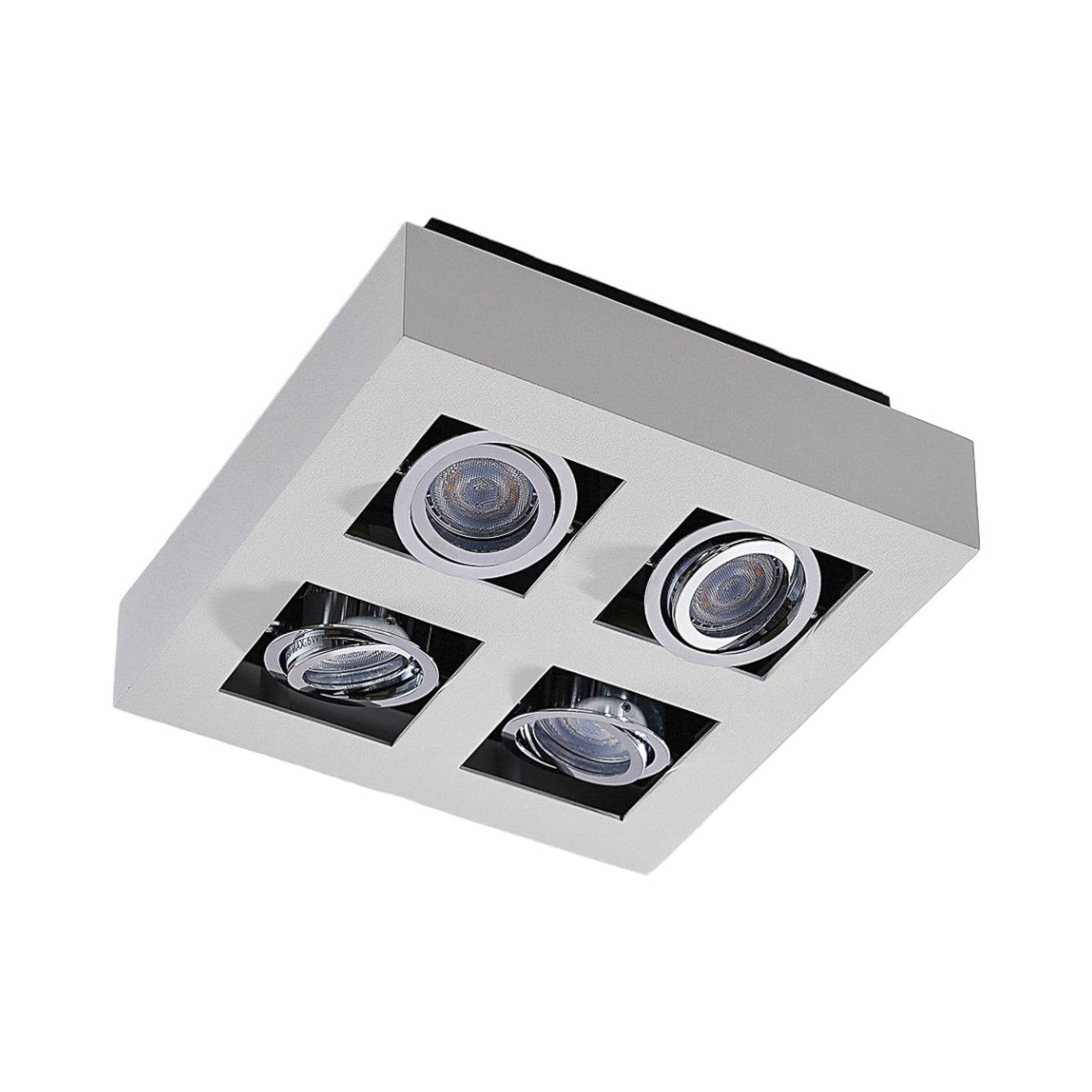 Arcchio Deckenstrahler Vince, Metall, Weiß IP20, 4 x 10 W LED