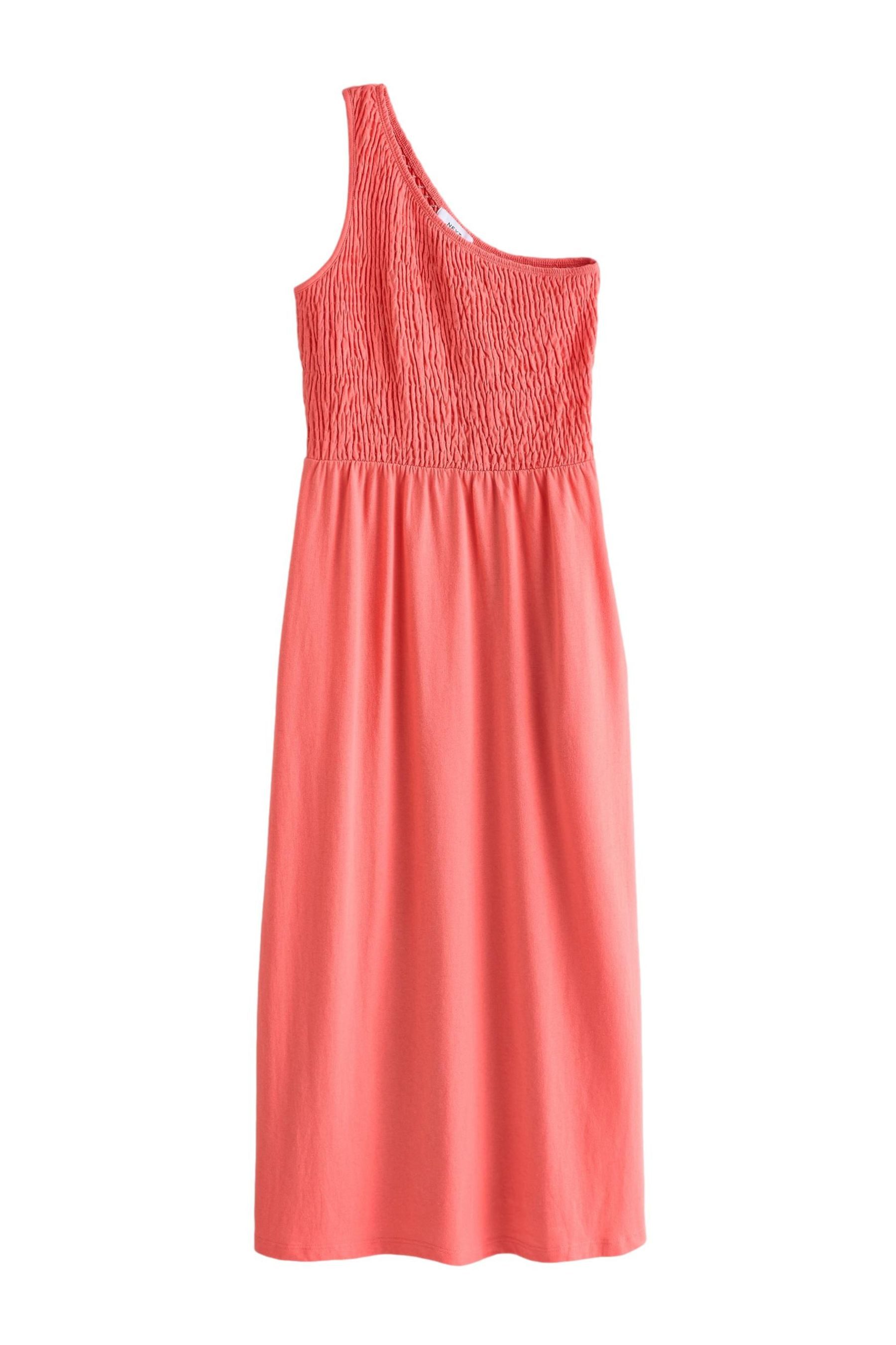 Next Midikleid Schulterfreies, gerafftes Midikleid, Baumwolle günstig online kaufen