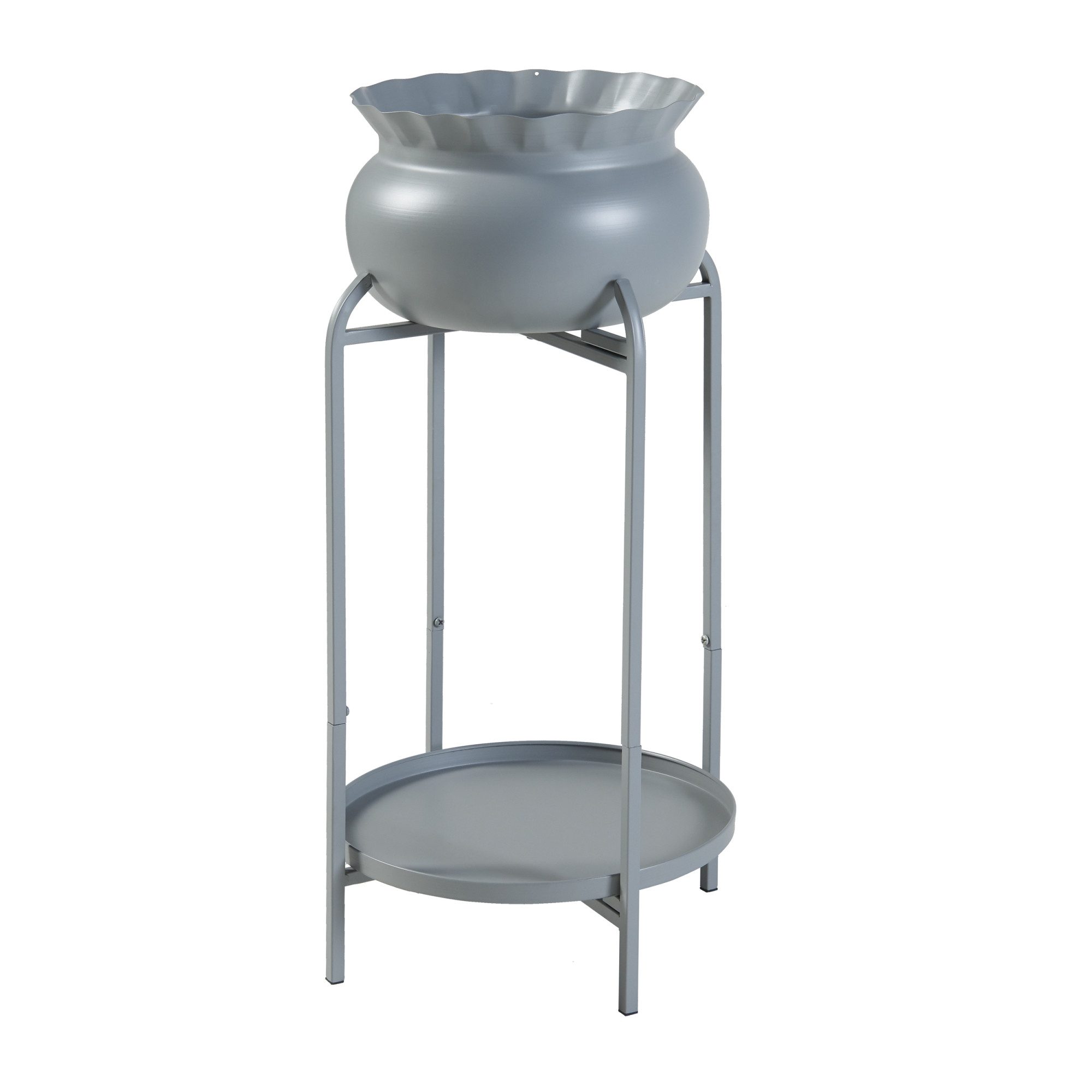 en.casa Blumenständer, »Altena« Metall 60 x 27 x 27 cm Grau günstig online kaufen