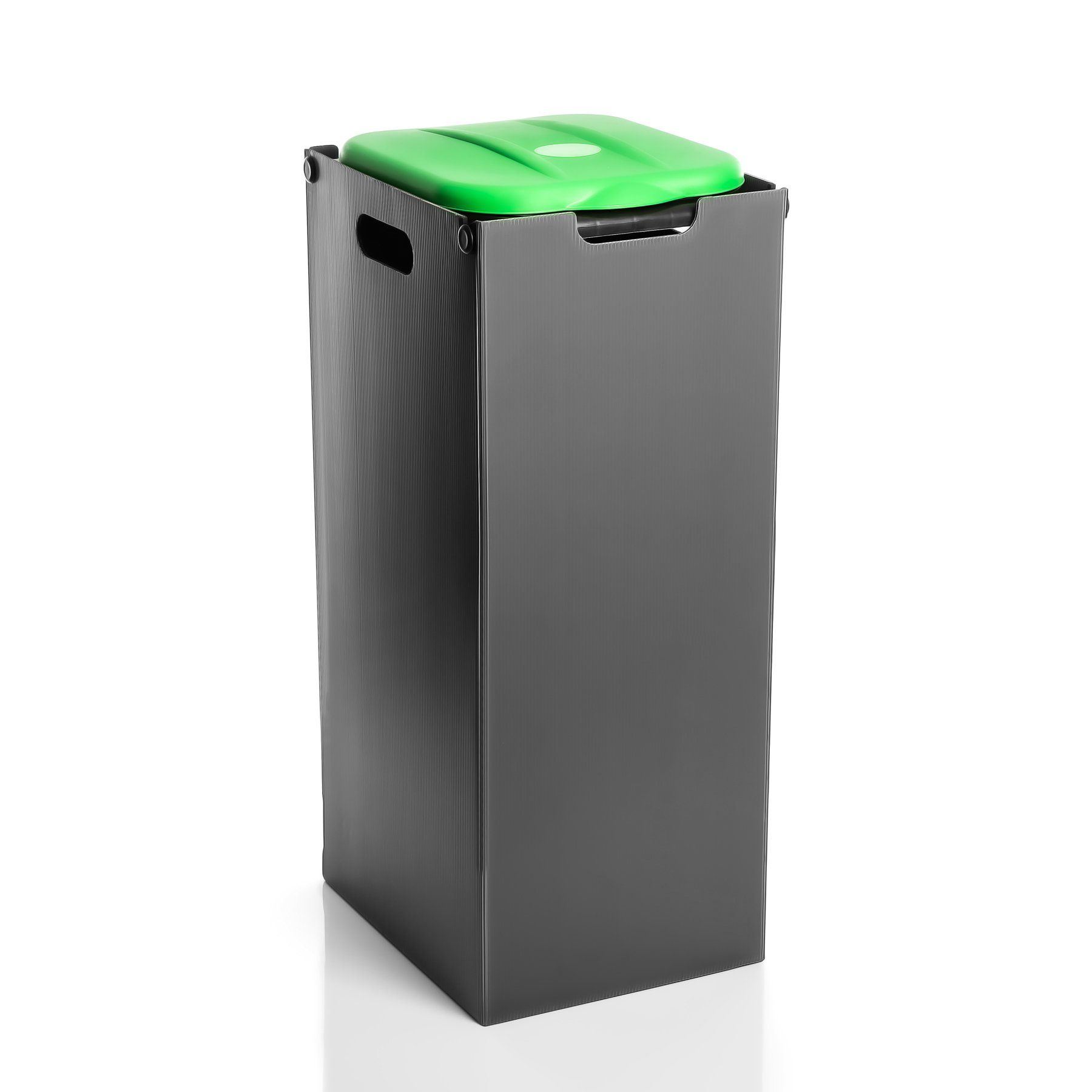 mit BigDean Sichtschutz Mülleimer 80L Grün Müllsackhalter Mülltrennsystem Müllsackständer