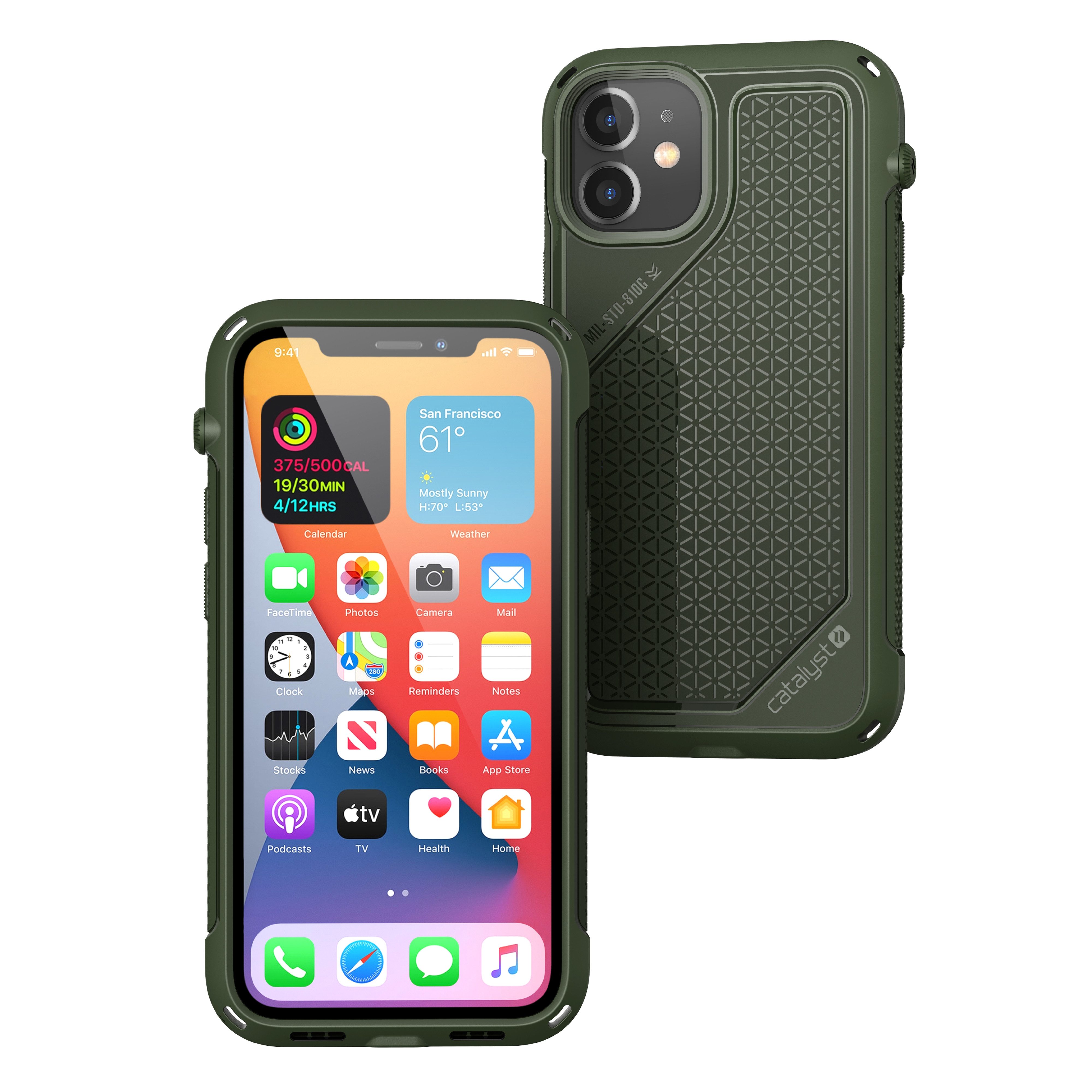 Catalyst Smartphone-Hülle Vibe Case, für iPhone 12 Mini, Army Green