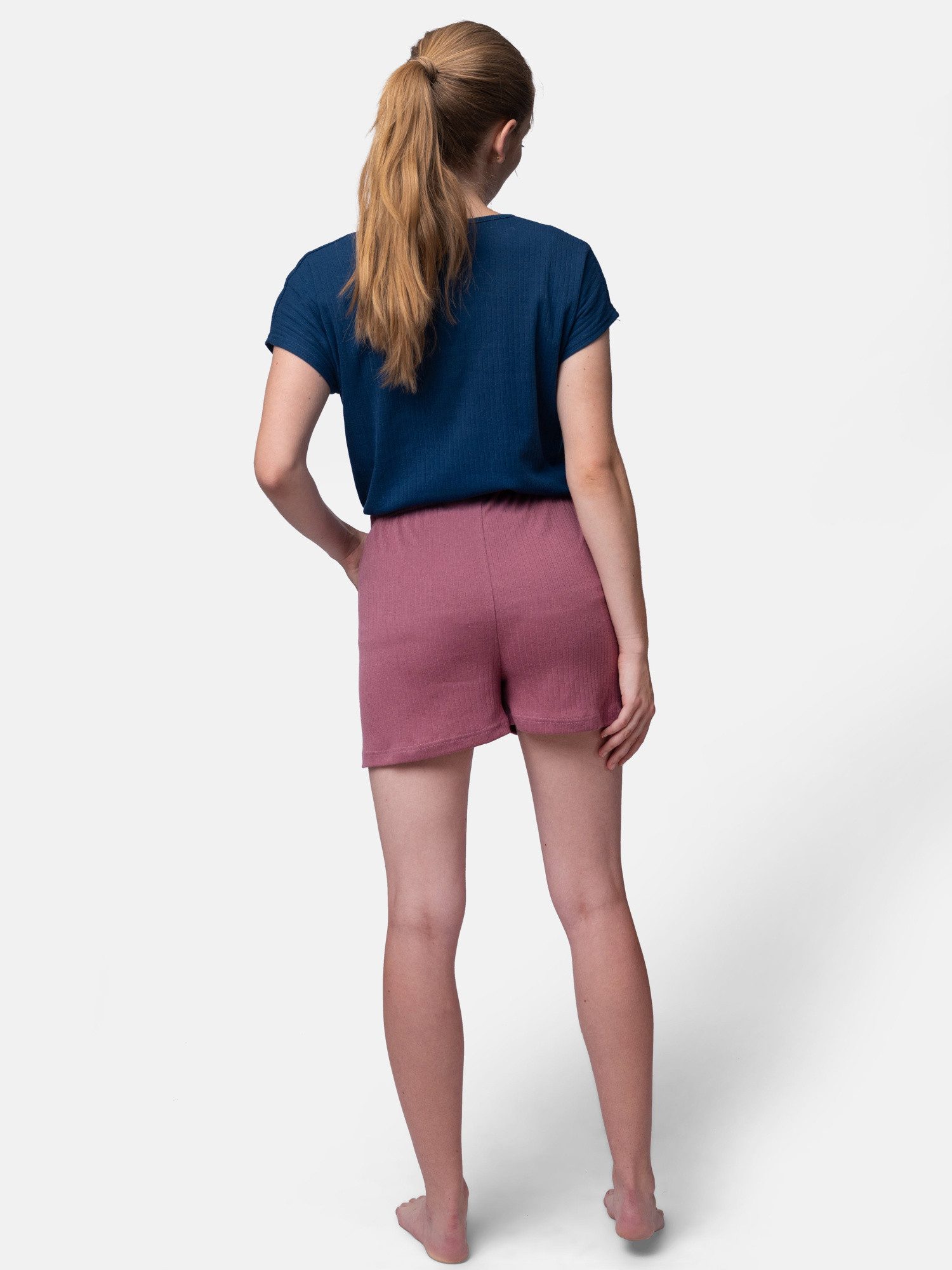 greenjama Pyjamashorts aus Derby Rib, Bio Baumwolle, GOTS-zertifiziert