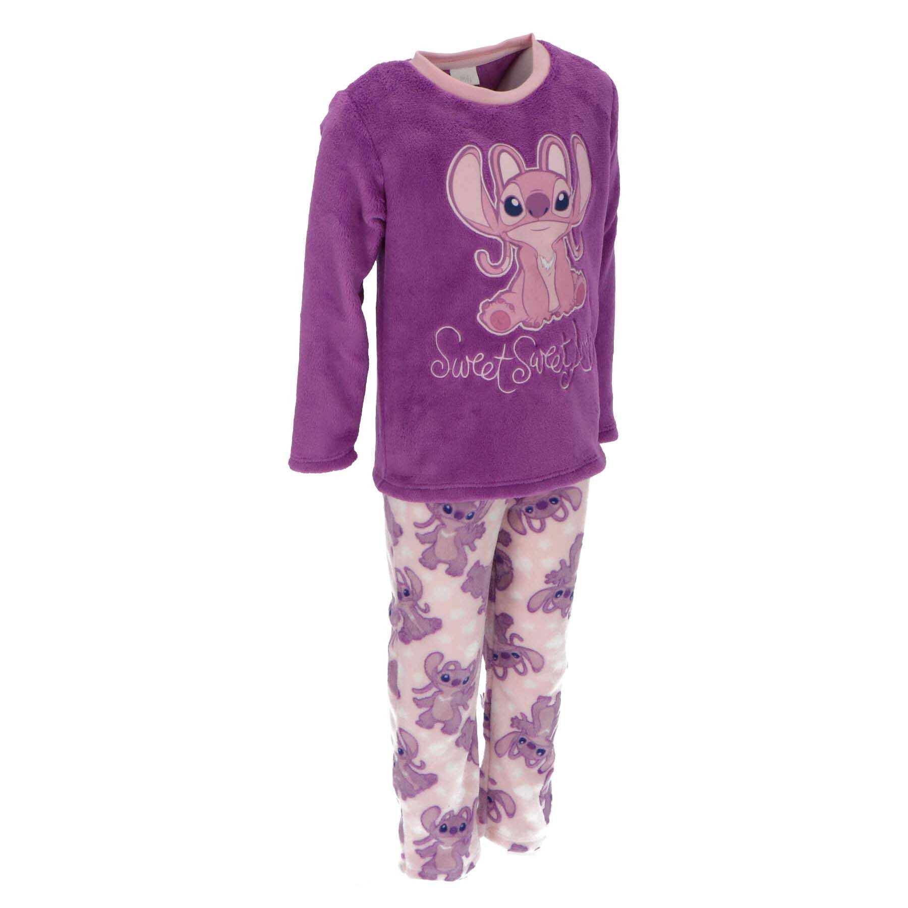 Lilo & Stitch Schlafanzug Lilo & Stitch Flauschiger Korallen-Fleece Pyjama für Mädchen