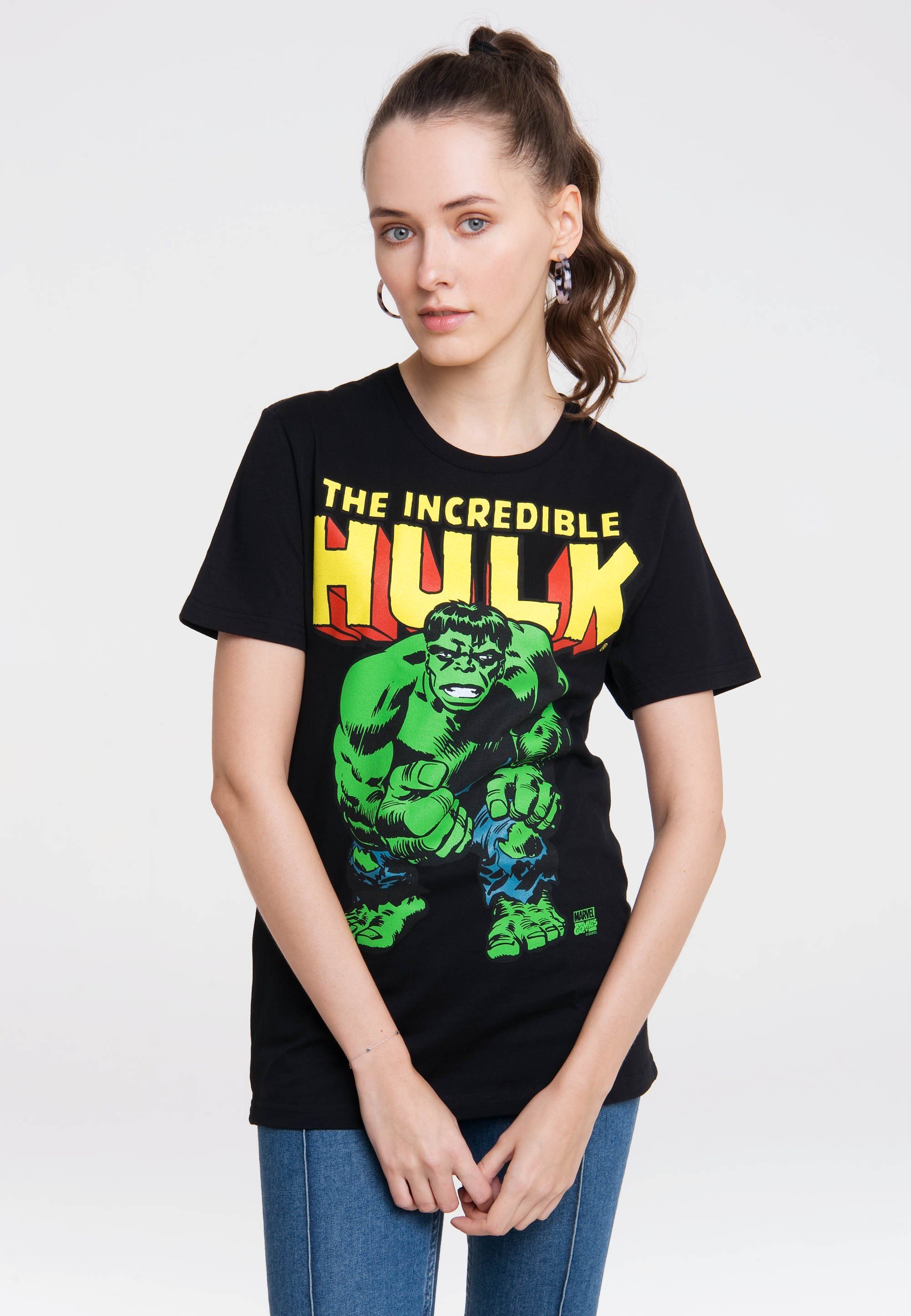 LOGOSHIRT T-Shirt Marvel Comics mit großem Hulk-Print