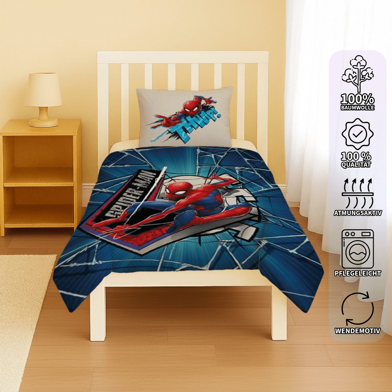 BrandMac Babybettwäsche Kinderbettwäsche Spiderman Baby Bettwäsche 100 x 13 günstig online kaufen