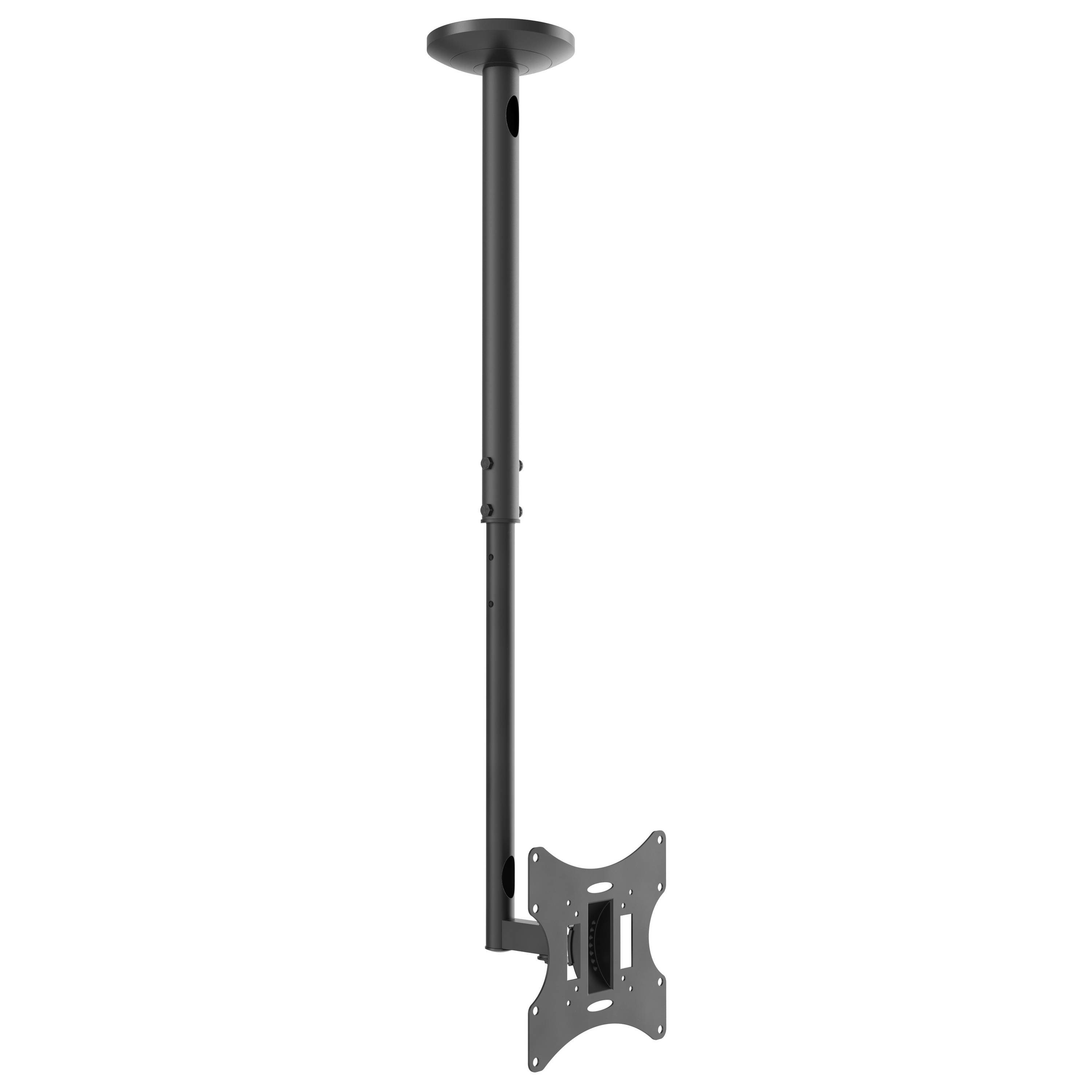 RICOO TV-Deckenhalterung TV Deckenhalter 23"-42" bis 20Kg für LCD / LED / Plasma Monitor D0322, (bis 42 Zoll, VESA 100x100 bis 200x200, 1-tlg., 58-107 cm Bildschirm-Diagonale, Frontplatte in der Höhe verstellbar, +/-90° schwenkbar, +/-20° neigbar, Deckenabstand 608mm - 858mm)