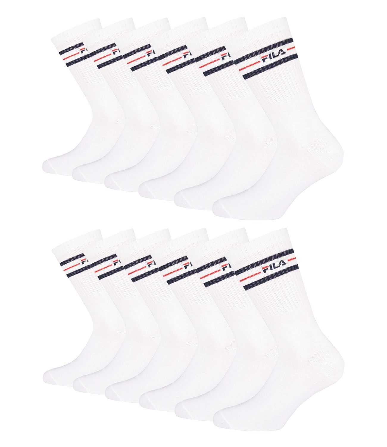 Fila Tennissocken Vintage Sportsocken (6-Paar) mit weichen Bündchen