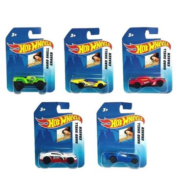 Hot Wheels Radiergummi 5 x Radierer Hard Shell FÜNF Mattel Modellauto 5er Set limited 2016