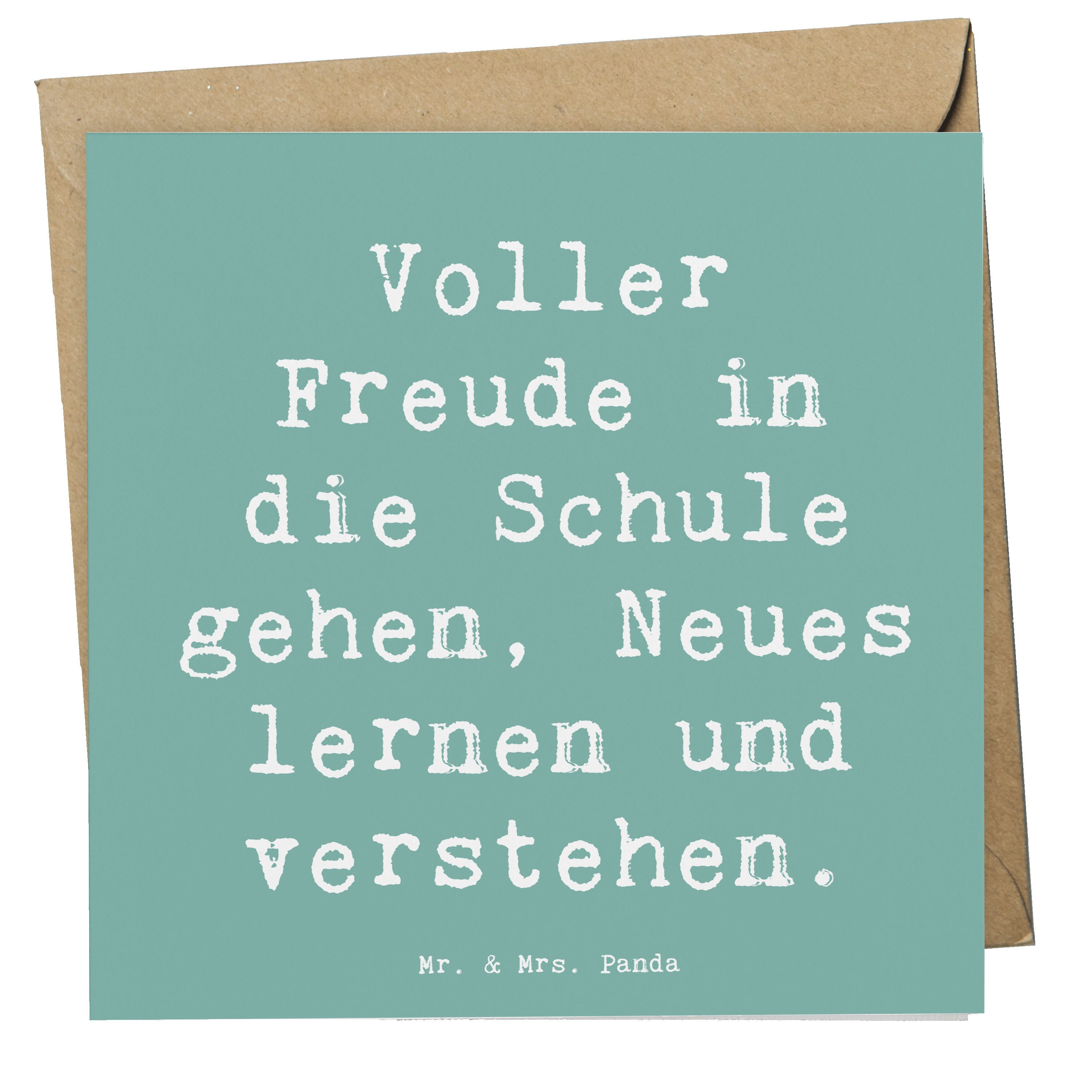 Grußkarte Schulanfang Freude - Meeresbrise - Geschenk, Mut, Karte, Schulstarter