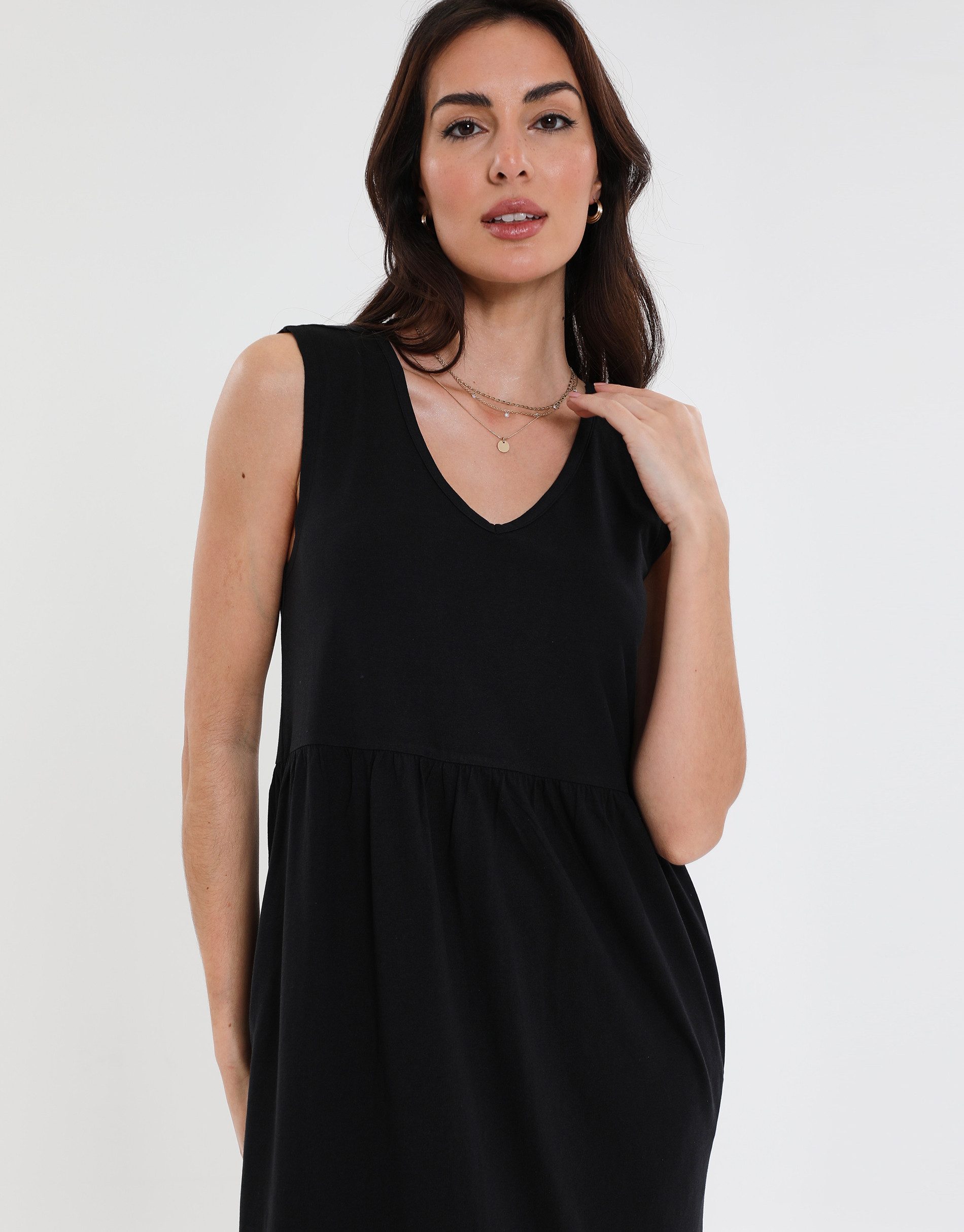 Threadbare Jerseykleid THB Byers Tiered im schlichten Design