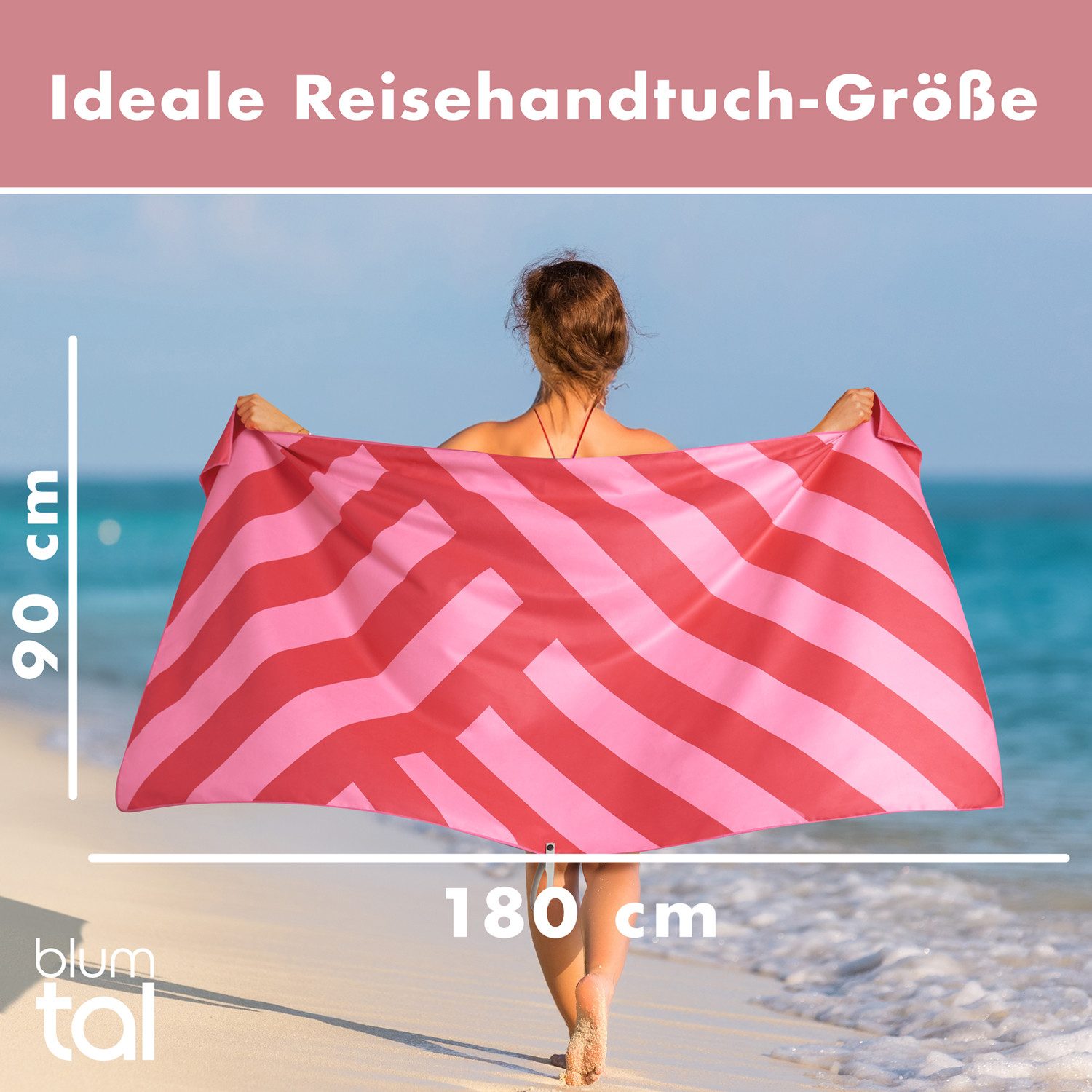 Blumtal Reisehandtuch Strandhandtuch 90x180 cm aus günstig online kaufen