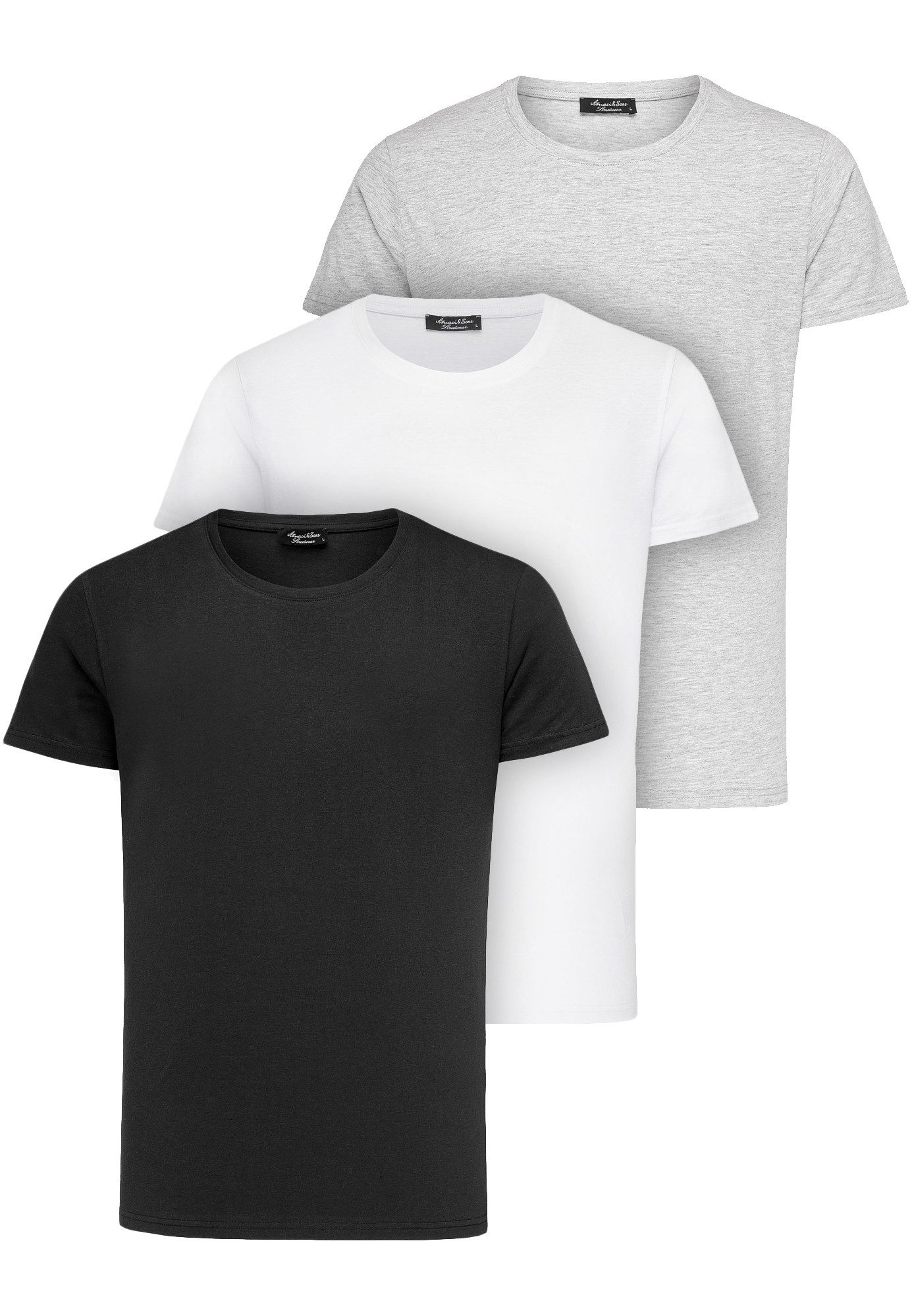 Amaci&Sons T-Shirt 3. LANCASTER 3er-Pack T-Shirts günstig online kaufen