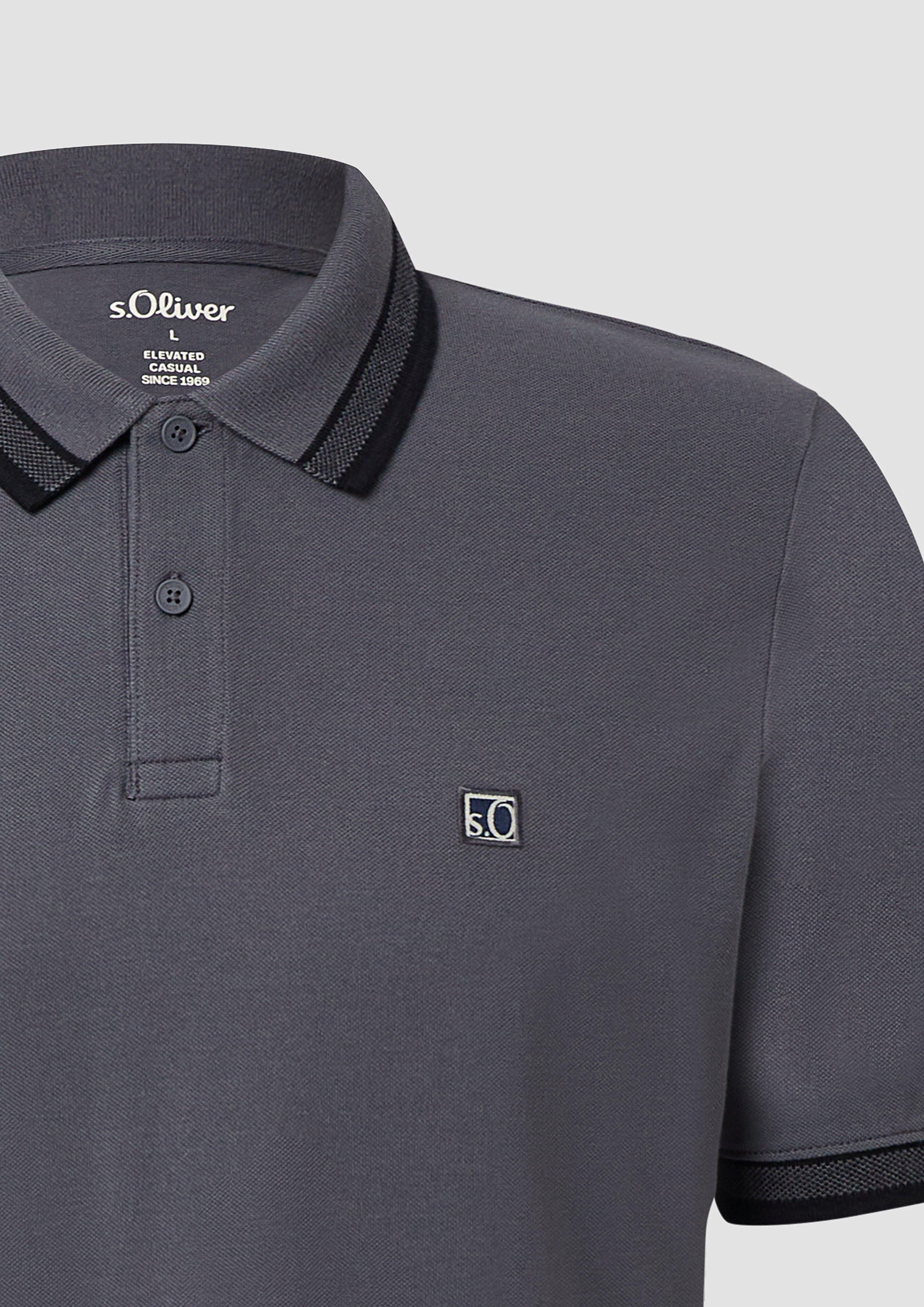 s.Oliver Kurzarmshirt Poloshirt aus Baumwollpiqué mit günstig online kaufen