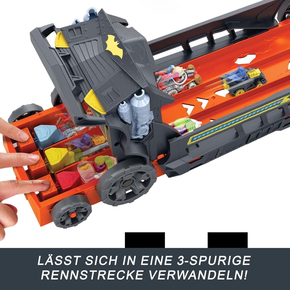 Mattel® Spielzeug-LKW Mattel HXN21 - Hot Wheels - Batman - Hauler + Rennstr günstig online kaufen
