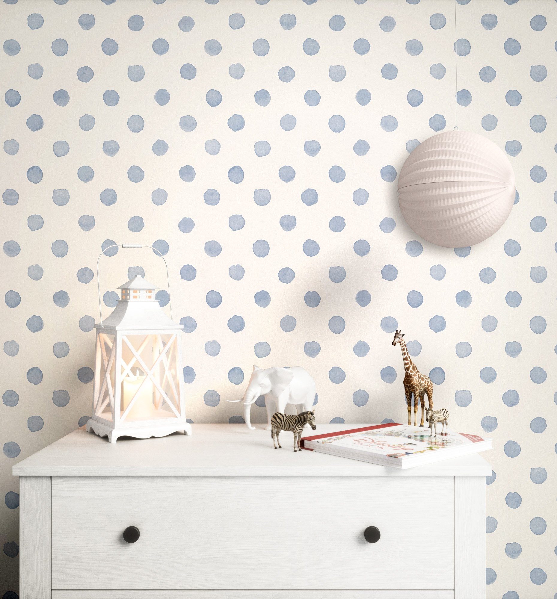 Newroom Vliestapete, Blau Tapete Kinder Kreise günstig online kaufen