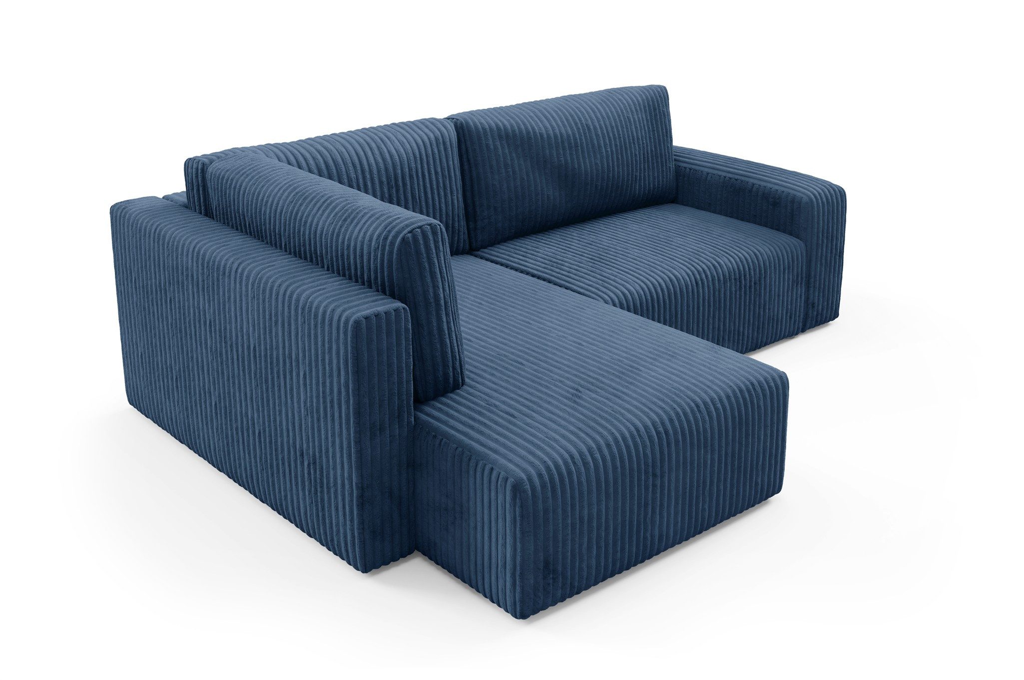 Fun Möbel Ecksofa Sofa FUN ALEGRIA XL mit Schlaffunktion in Velourstoff Tilia, mit Schlaffunktion und Bettkasten, Ottomane Links oder Rechts