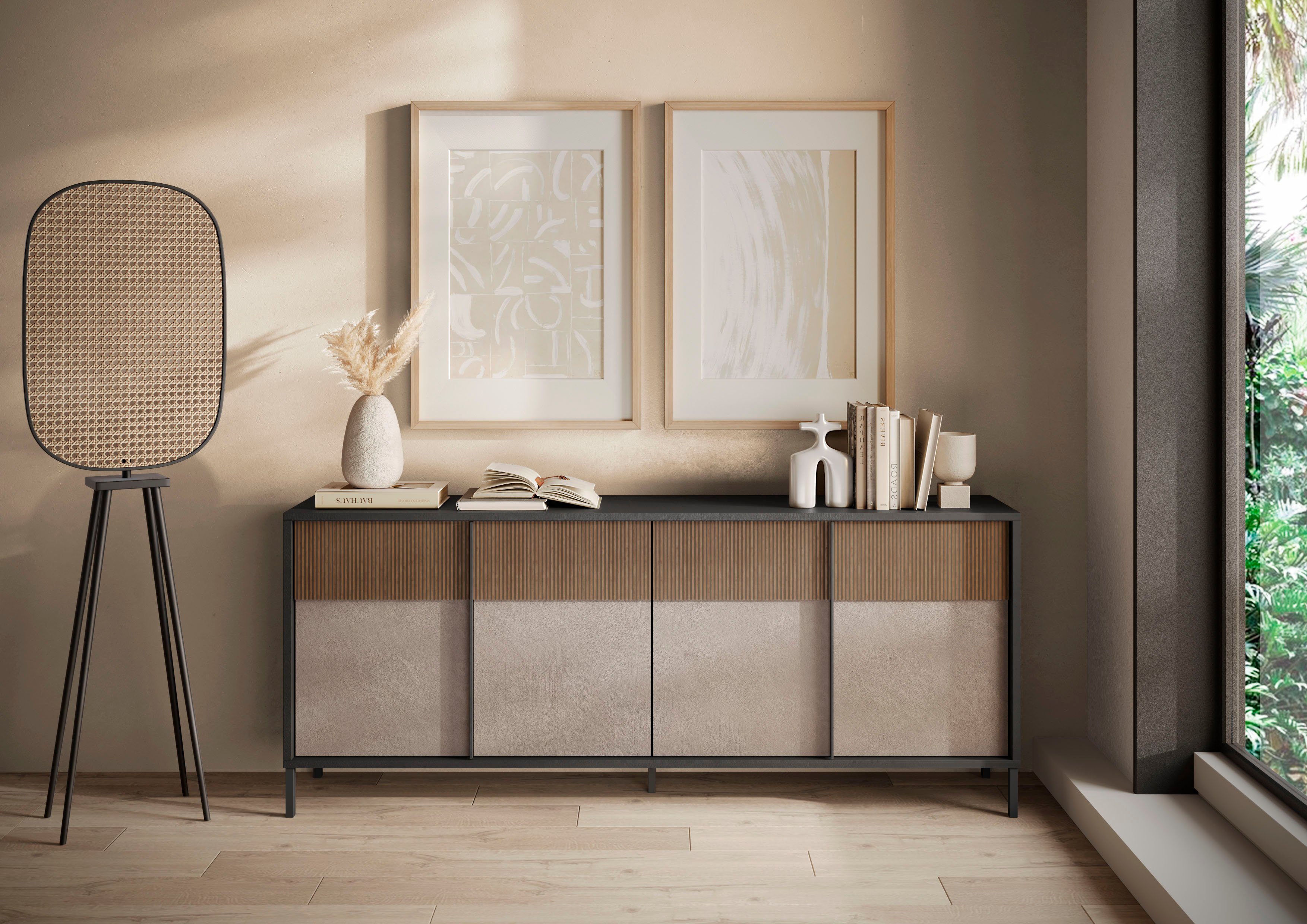 Home affaire Sideboard Everest Breite 206 cm, Kommode mit 4 Türen, Anrichte günstig online kaufen