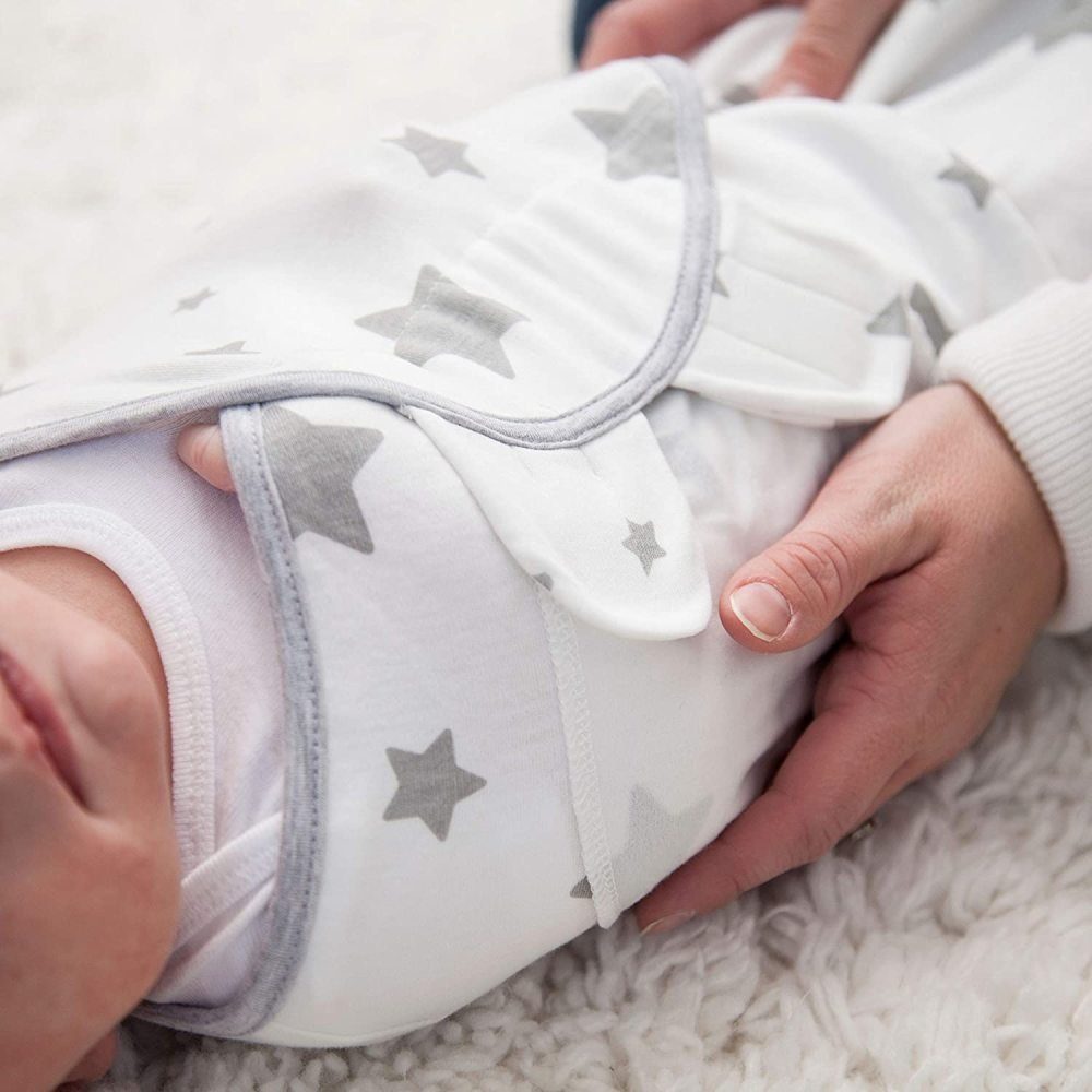 Baby Pucksack Wickel Decke Neugeborene Decke Verstellbare Schlafsack Decke Baby Swaddle Wrap Blanket 56 x 72cm für 0-3 Monate A 