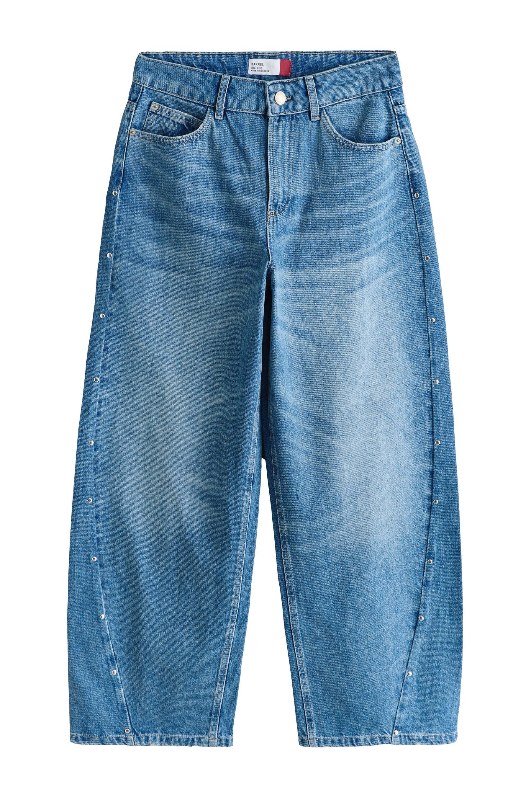 Next Weite Jeans Barrel-Jeans mit verdrehter Naht (1-tlg) günstig online kaufen