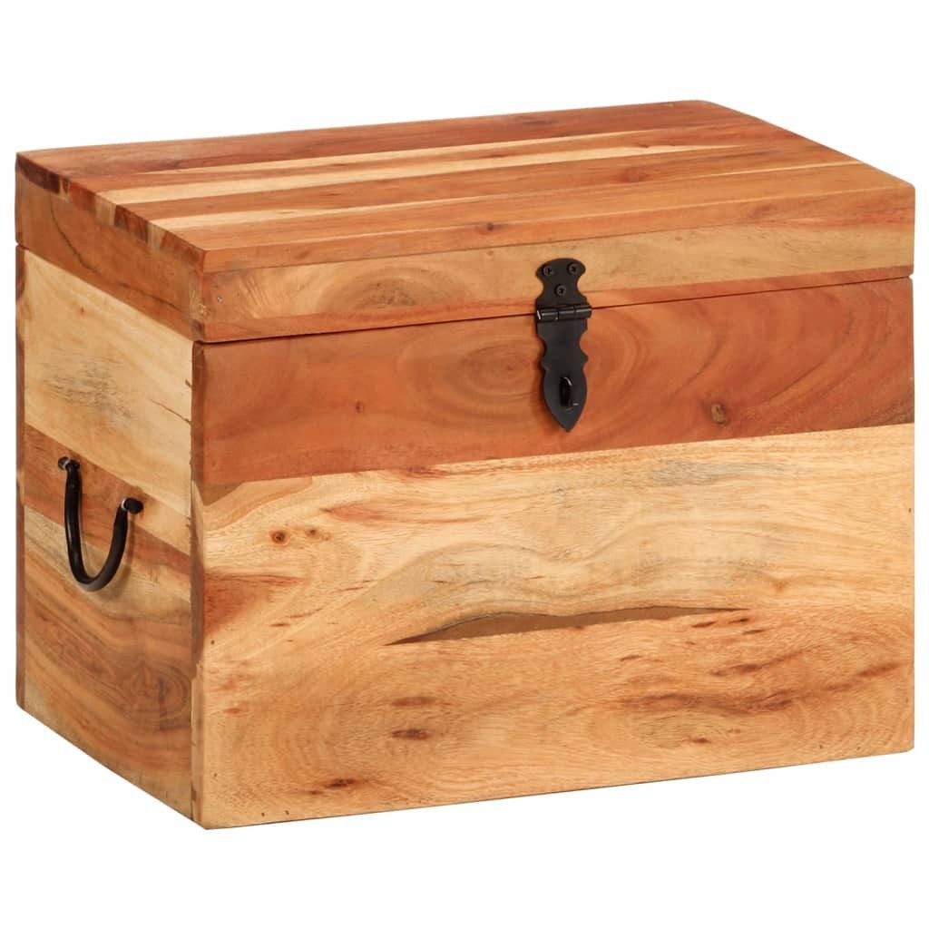 furnicato Truhe Aufbewahrungsbox 39x28x31 cm Massivholz (1 St), Robuste Truhe mit Deckel, Scharnieren und viel Stauraum für Zuhause