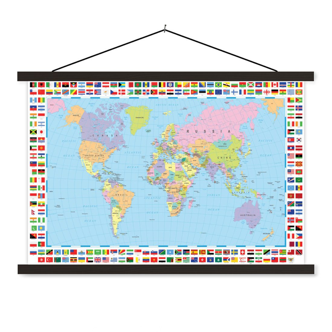 MuchoWow Poster Welt - Karte - günstig online kaufen