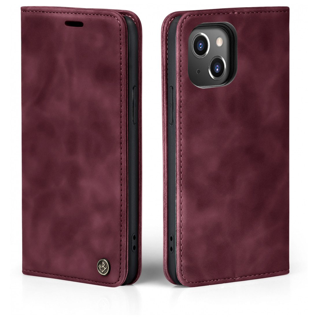 Tec-Expert Handyhülle Tasche Hülle für Apple iPhone 13 Mini 5.4 Zoll, 5.4, Cover Klapphülle Case mit Kartenfach Fliphülle aufstellbar