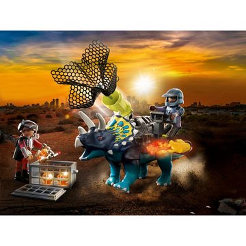 Playmobil® Konstruktionsspielsteine Dino Rise Triceratops: Randale um die legendären Steine