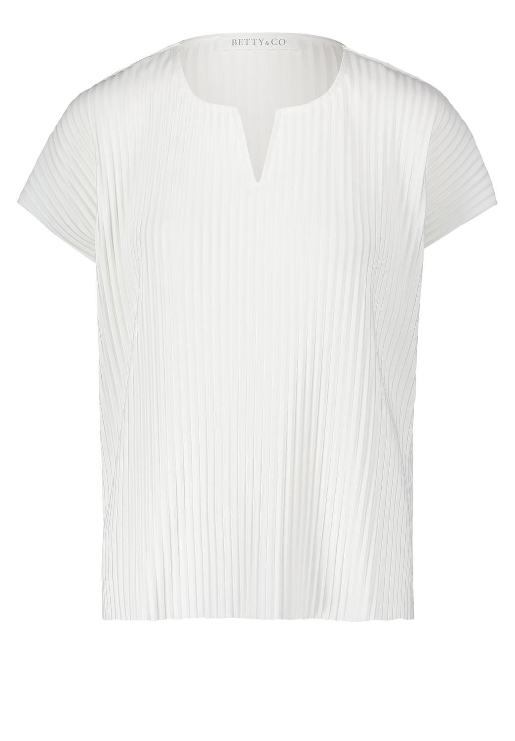 Betty&Co Kurzarmshirt "Betty & Co Kurzarm-Shirt mit Plissee", (1 tlg.), Pli günstig online kaufen