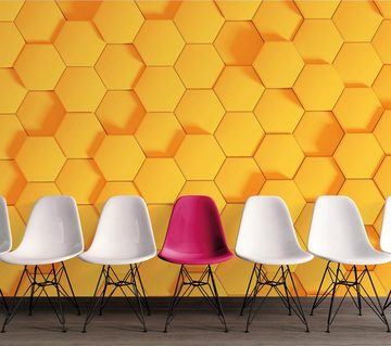 living walls Fototapete Designwalls Honeycomb 2, glatt, (5 St), Vlies, Wand, Schräge, Decke