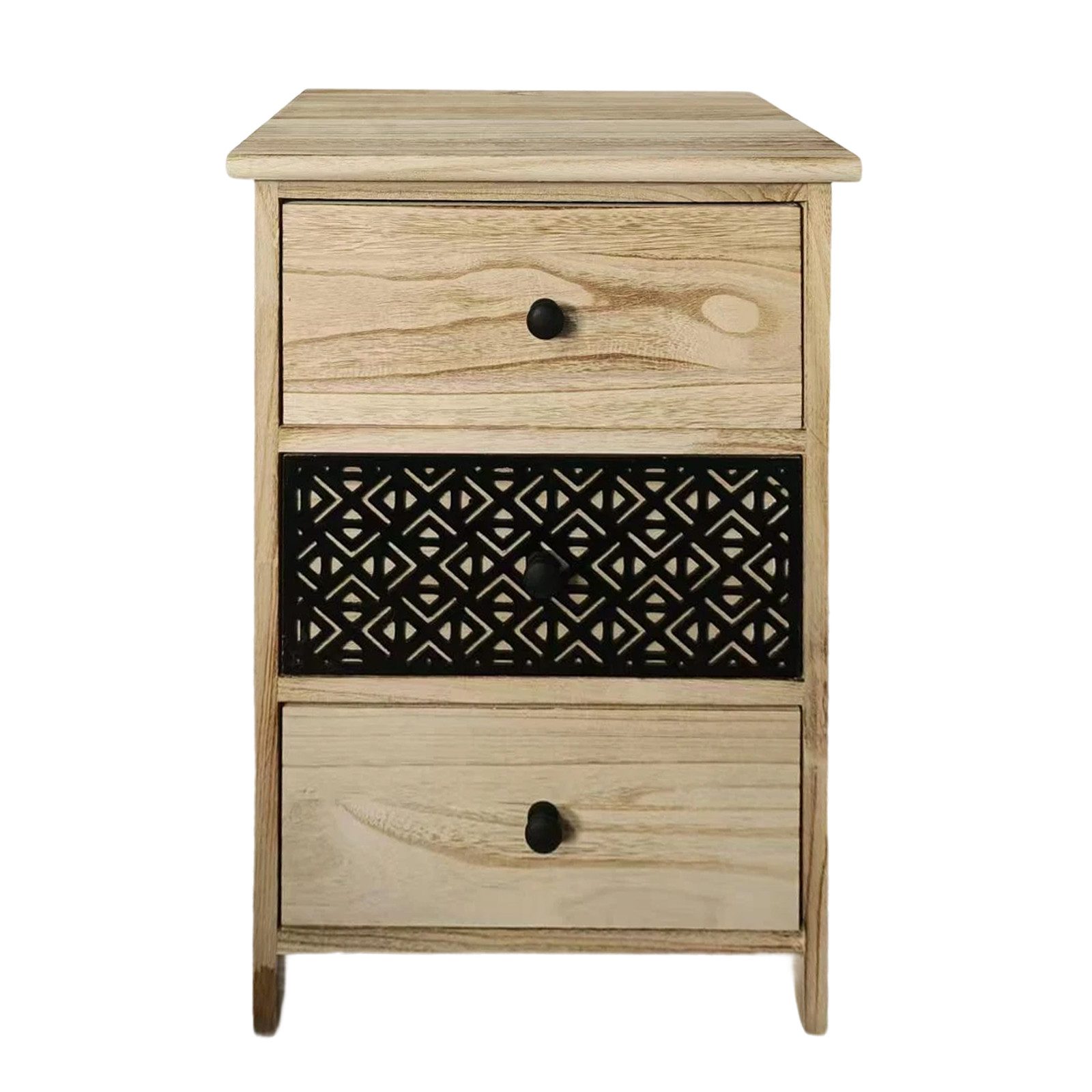 HTI-Living Kommode Kommode Melia 3 Schubladen Dekor Schwarz-Artisaneiche (Stück, 1 St., 1 Kommode)