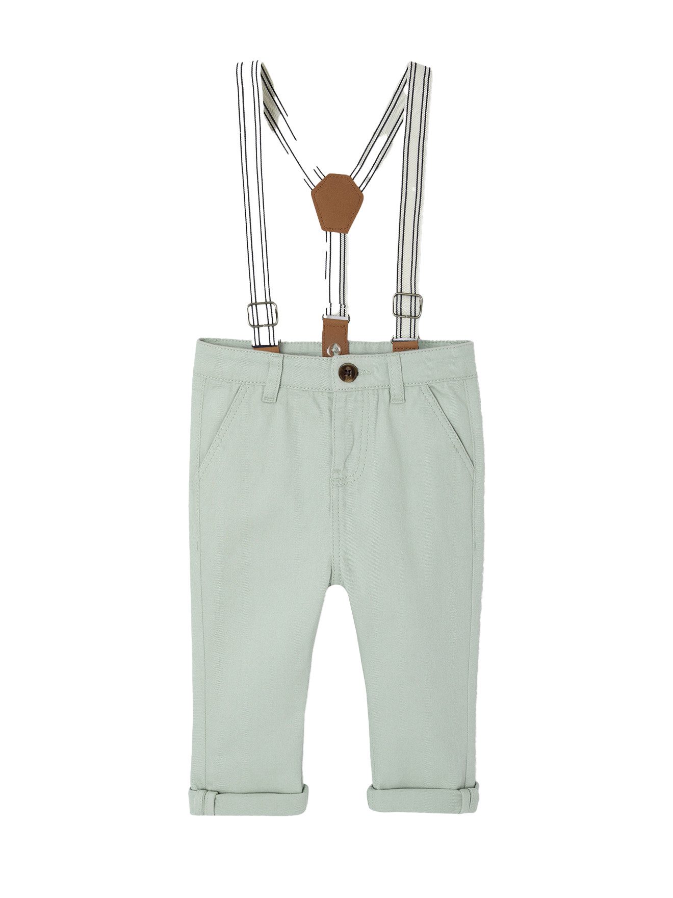 Stoffhose Baby Hose mit abnehmbaren Trägern