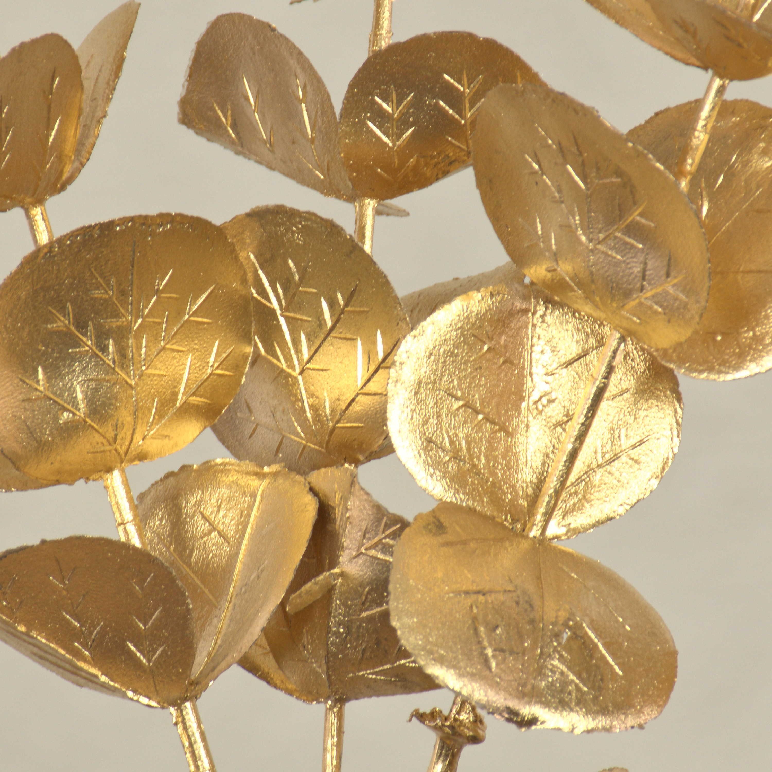 Kunstzweig Kunststoff Eukalyptuszweig DORTJE, Gold, 85cm Eukalyptus, artplants, Höhe 85.0 cm – Bild 4 von 5