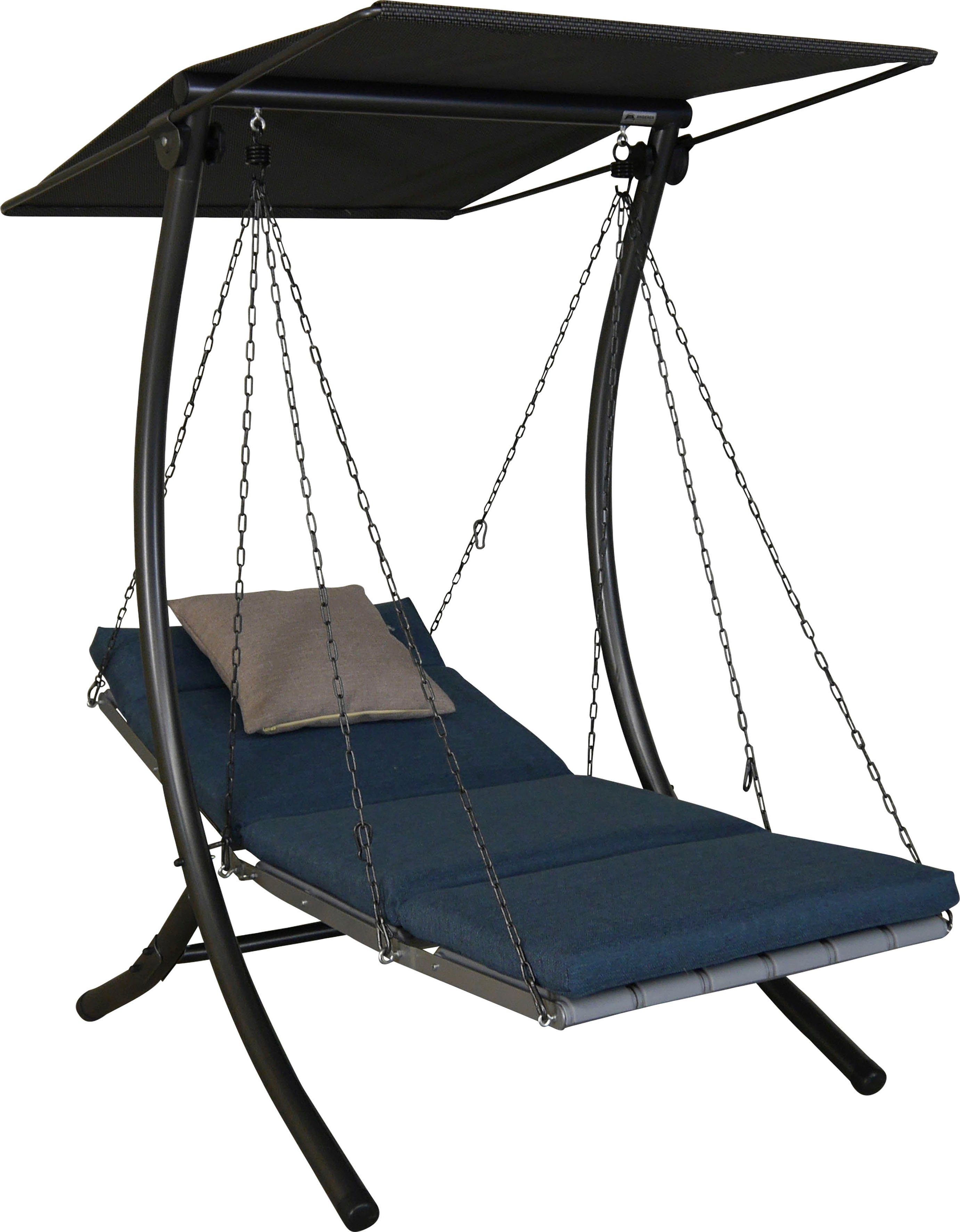 Angerer Freizeitmöbel Hollywoodschaukel Luxus Smart denim, 1-Sitzer, Bettfunktion, BxTxH: 100x145x160 cm