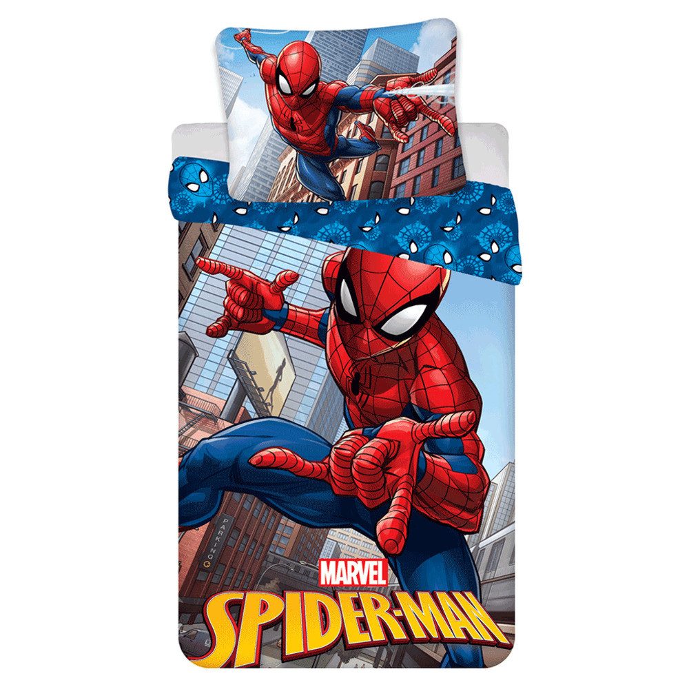 Spiderman Bettwäsche Spiderman City Glider Bettwäsche 140×200cm, 70×90 cm, günstig online kaufen