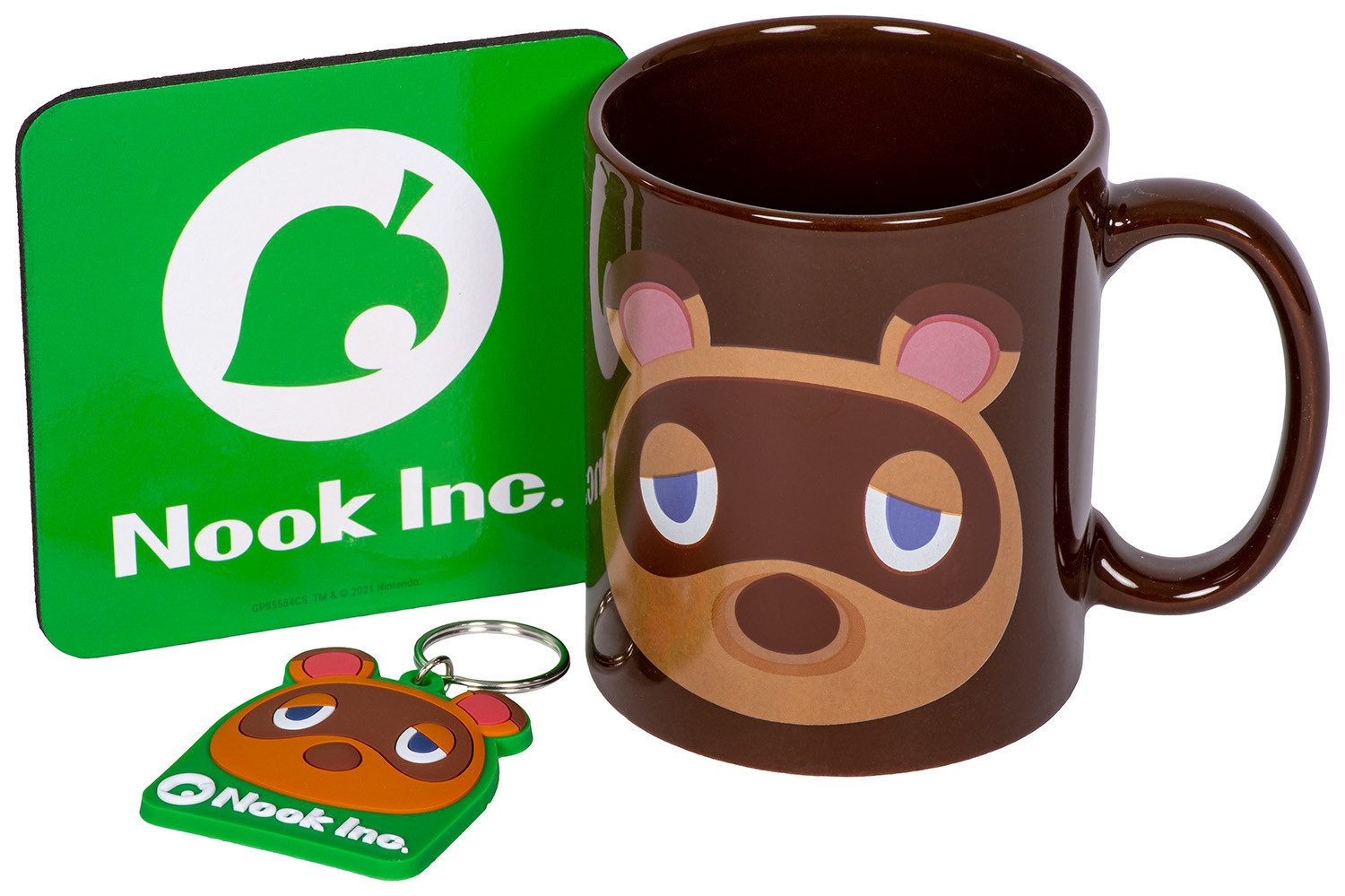 Nintendo Tasse Geschenkset (Tasse, Untersetzer & Schlüsselanhänger) - Animal Crossing