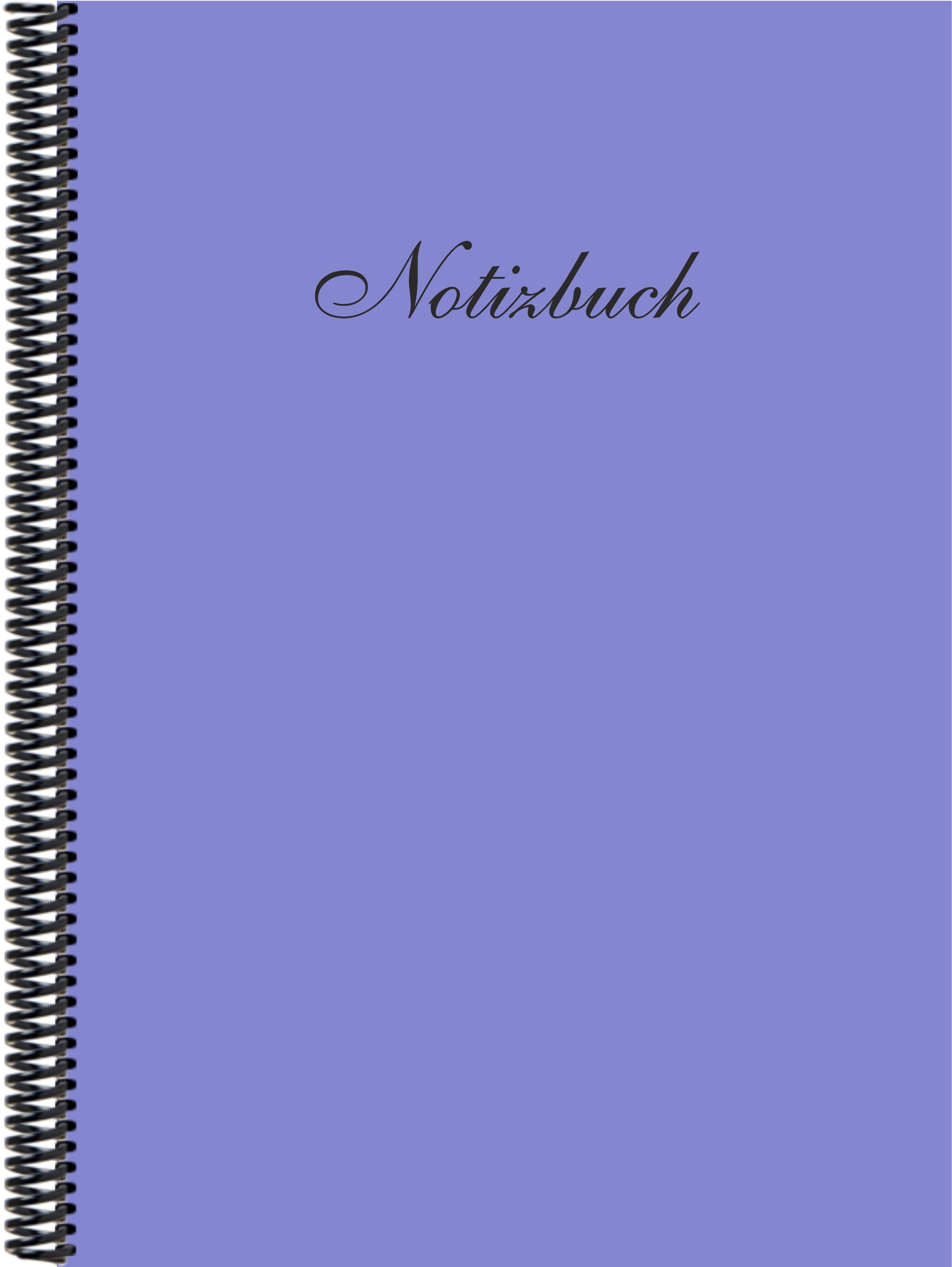 E&Z Verlag Gmbh Notizbuch Notizbuch DINA4 blanko, in der Trendfarbe veilchenblau