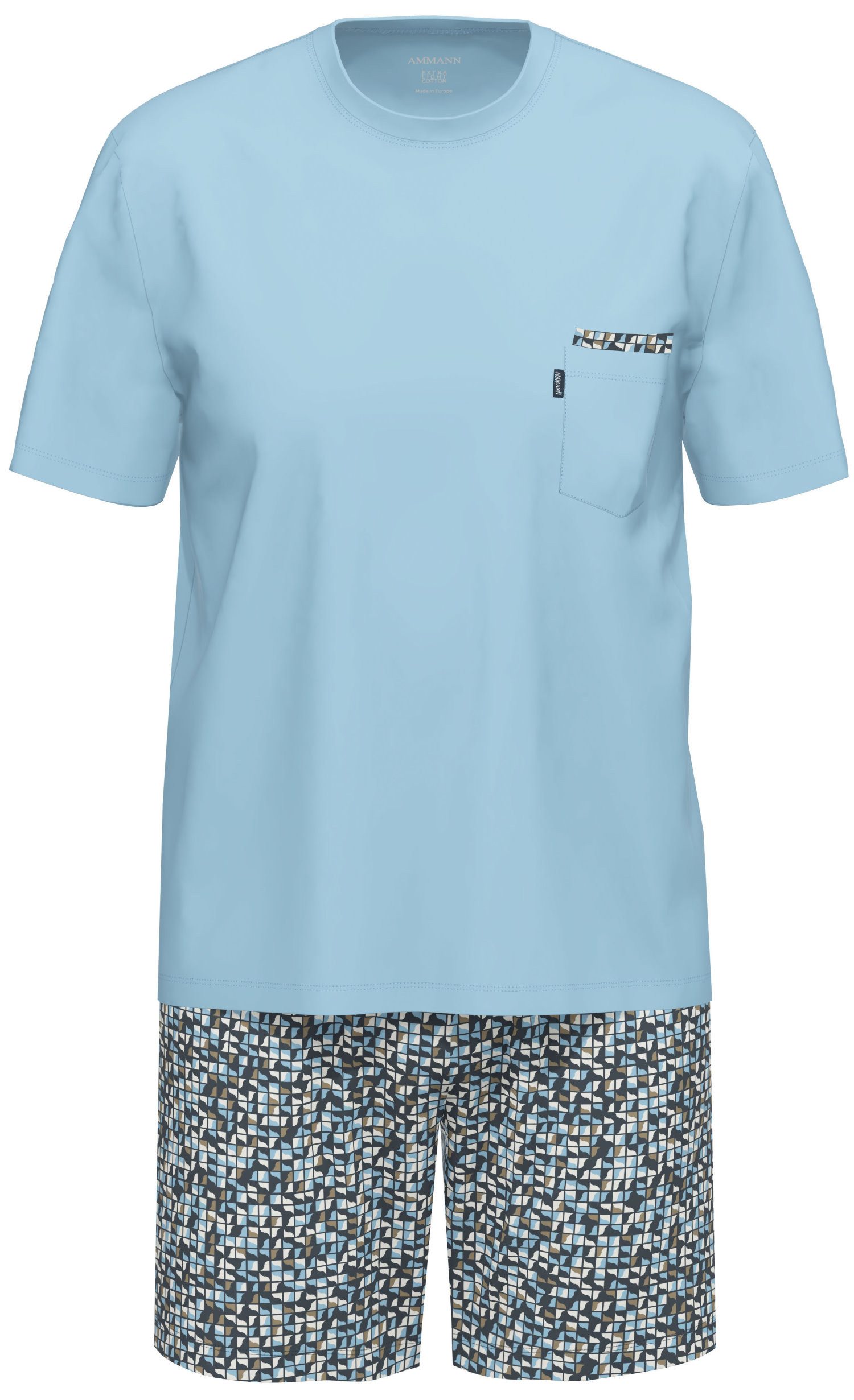 Ammann Shorty Herren Schlafanzug kurz (2 tlg) Baumwolle