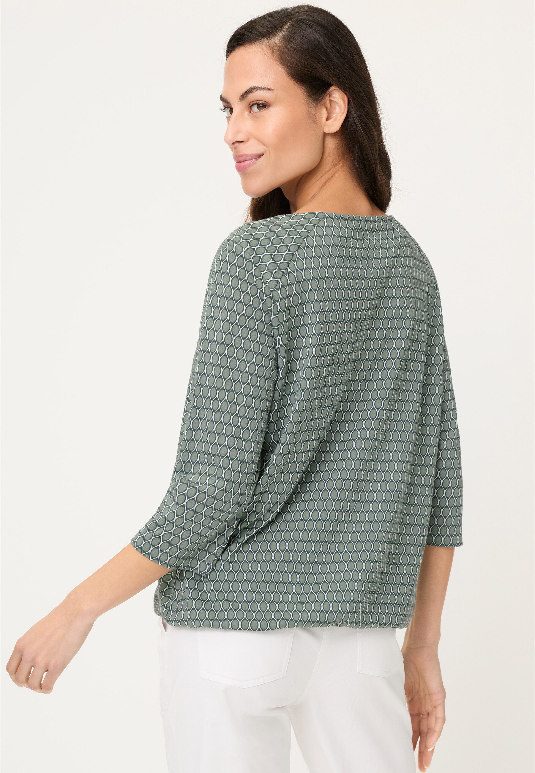 Olsen Tunikashirt Shirt mit femininem Tunika-Ausschnitt