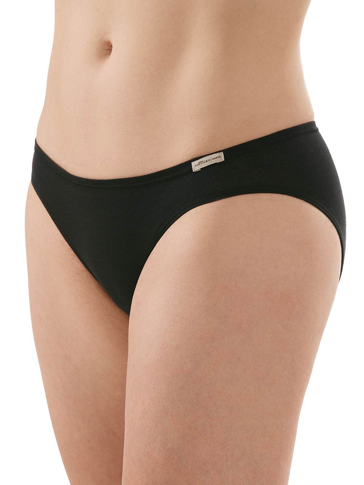 grau-melange-schwarz Damen Jazzpants 6-St) aus Vegan Baumwolle Pack Slips (Packung, Jazz-Pants COMAZO 6er