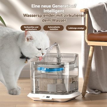 Kpaloft Trinkbrunnen 3 L, Trinkautomat, Katzen Wasserspender, superleise, automatische, Wassertrinkschalen, Leistungsanzeige