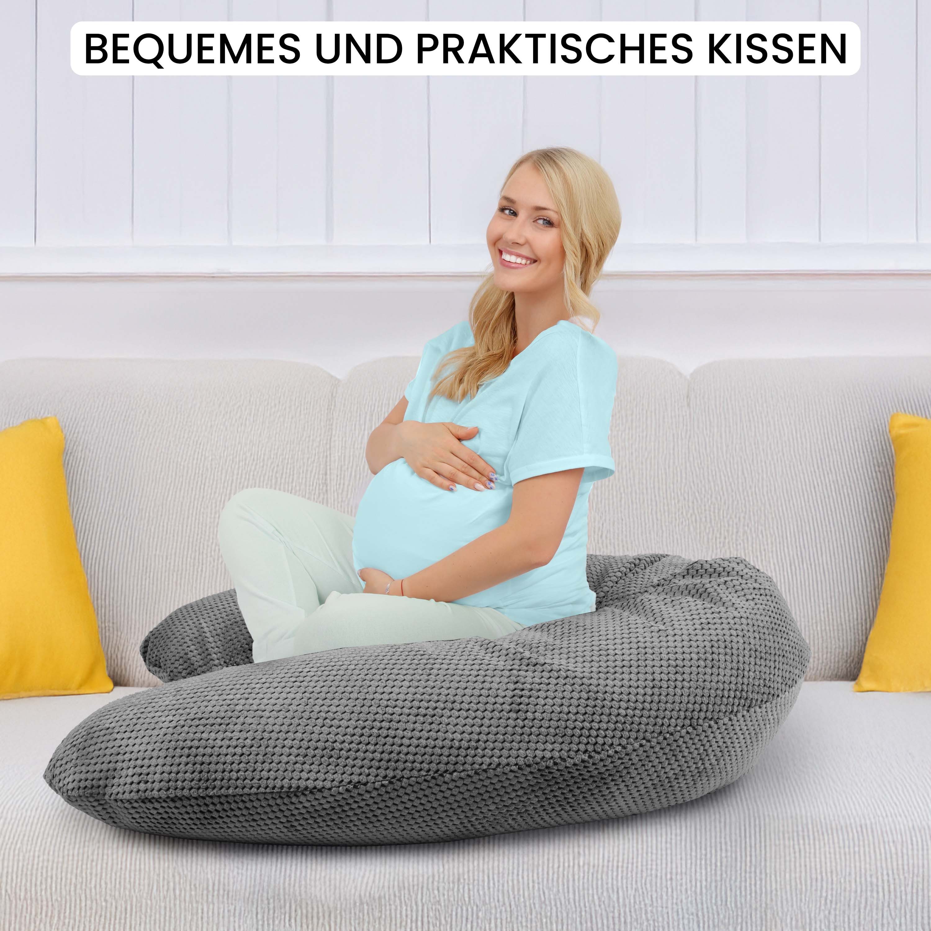 Amilian Stillkissen XXL 170 cm – Schwangerschaftskissen mit abnehmbarem Bez günstig online kaufen