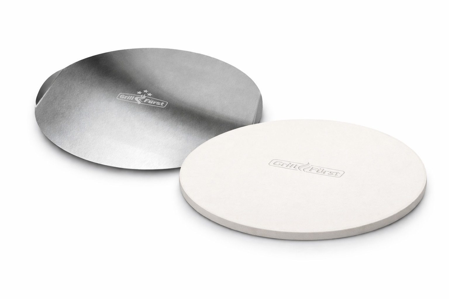 Pizzastein Grillfürst Pizza Starter Set Grill Pizzastein und Edelstahlblech