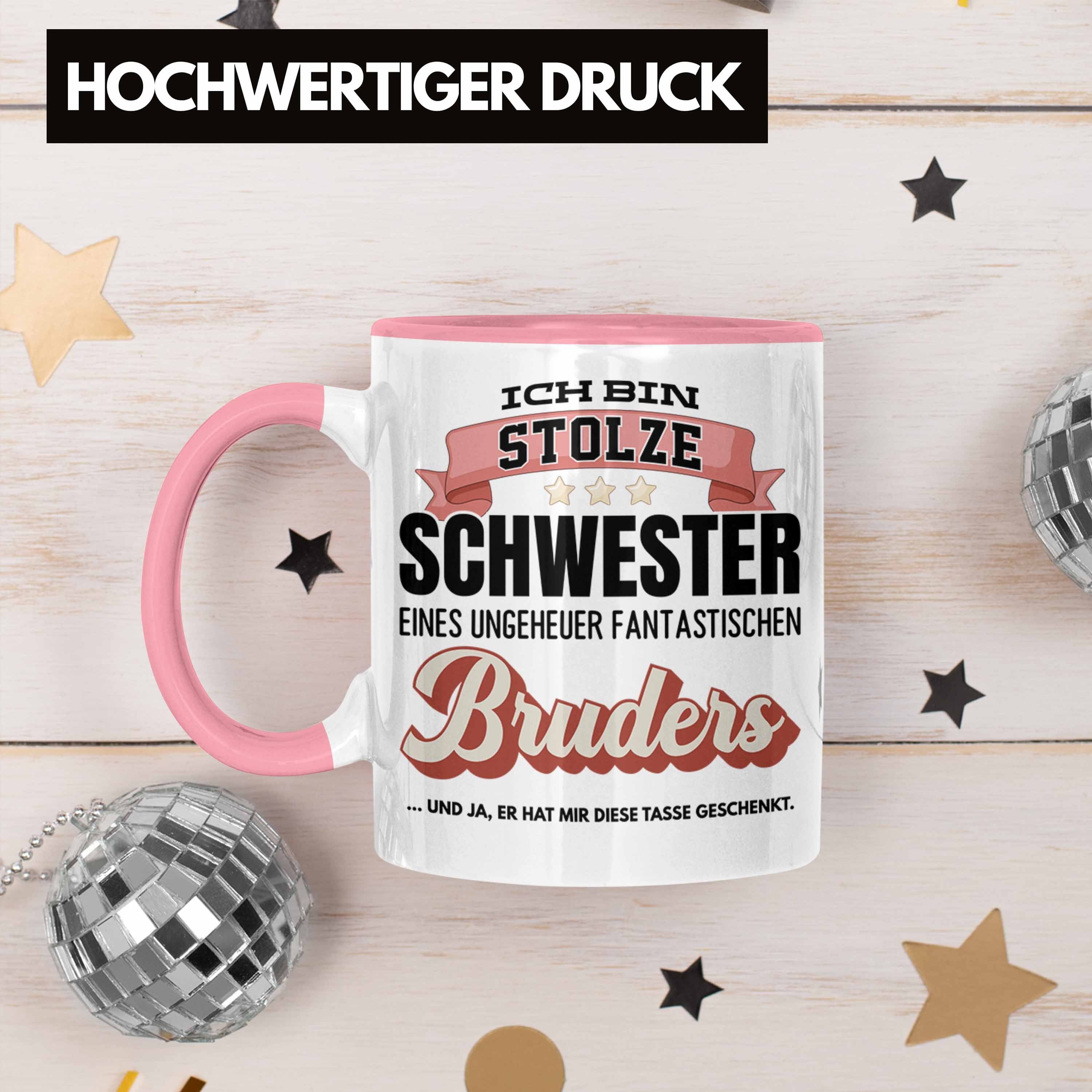 Bruder Trendation Tasse mit Geschenkideen Geburtstag Ja Mir Trendation Und Geschenkt Er Tasse Schwester Tasse Rosa Spruch Tassen Beste Geschenk von für Schwester Hat - diese